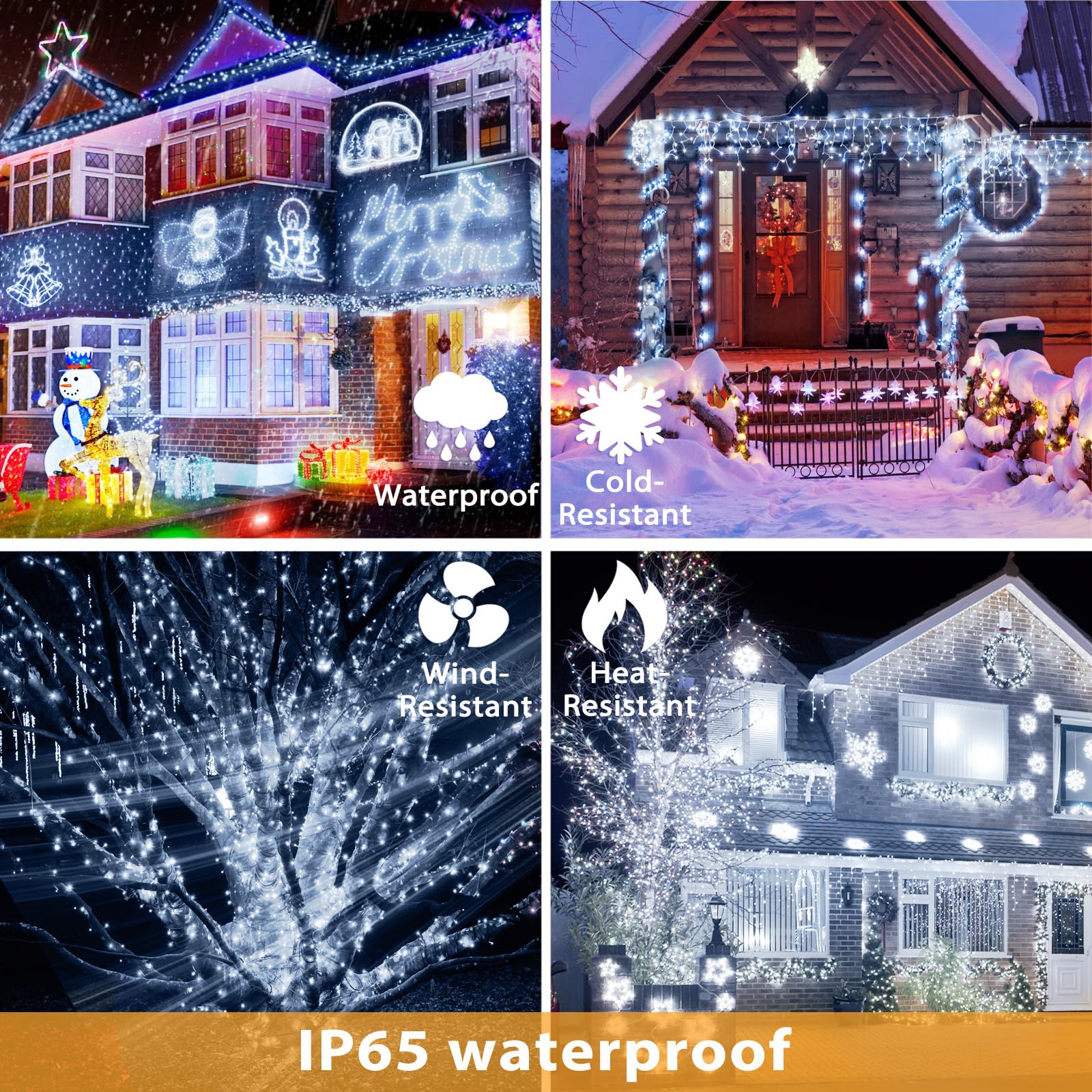 Galavasen Solar String Lights Outdoor Waterproof, 4x56Ft 600LED 8 Modes Solar Powered Copper Fairy String Lights for Outside Par