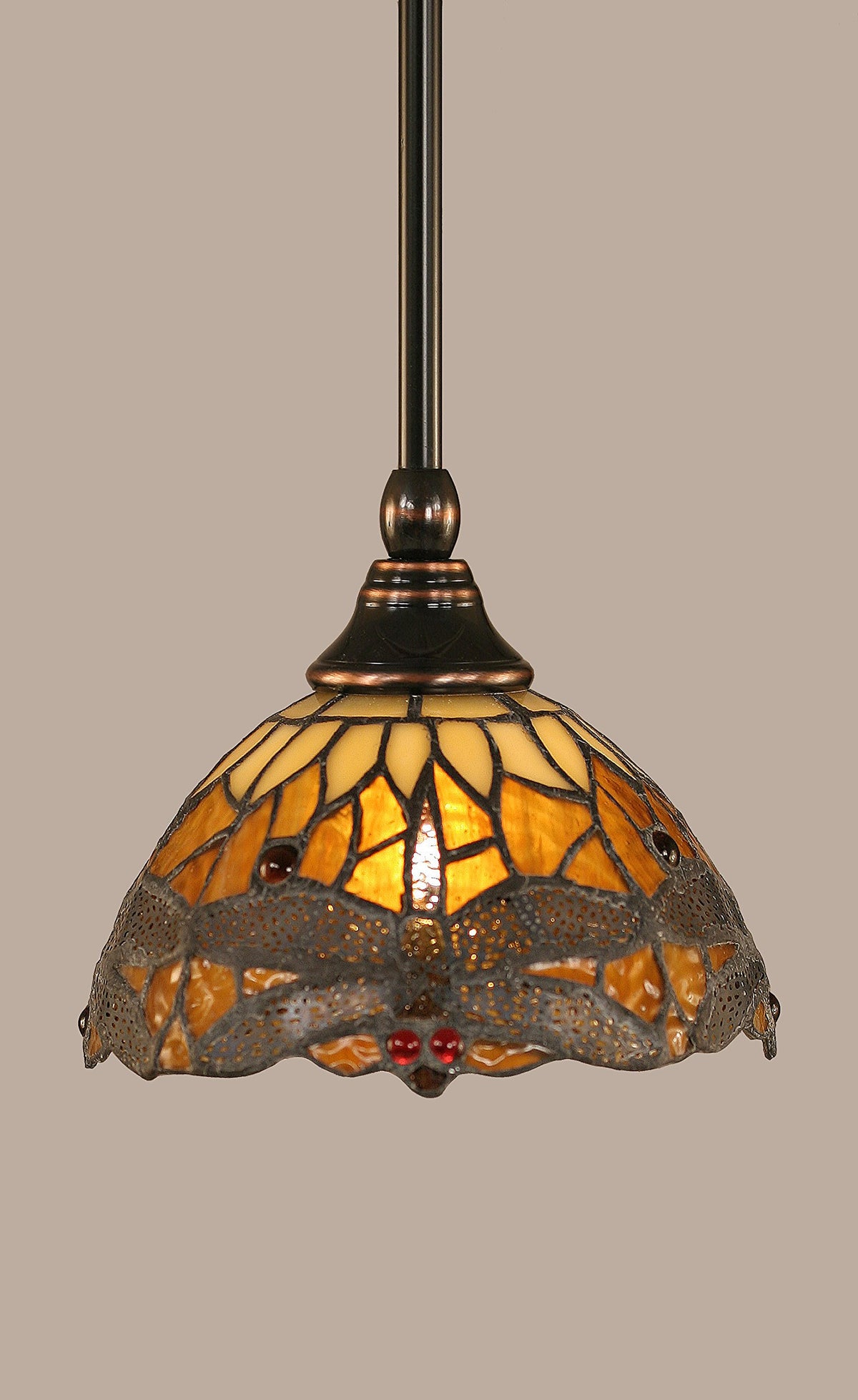 Toltec Lighting 1 Light Mini Pendant In Black Copper (23-Bc-9465)