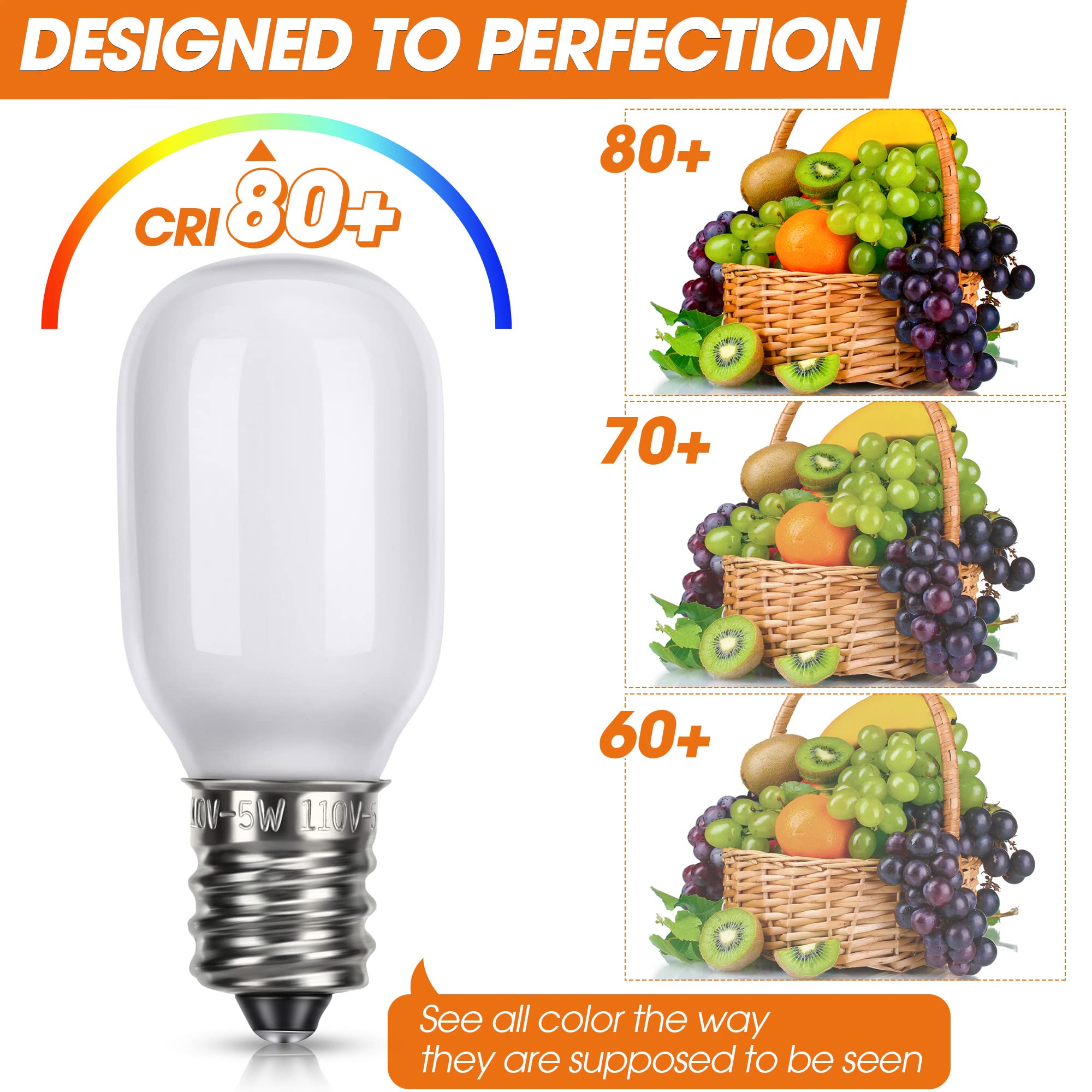 Meonum Christmas Village Replacement Light Bulbs  E12 Candelabra Base T20 Led Bulbs  0.7W 120V Replacement Light Accessories For Villages Houses  Christmas Tree  Halloween Pumpkin(75 Pieces)