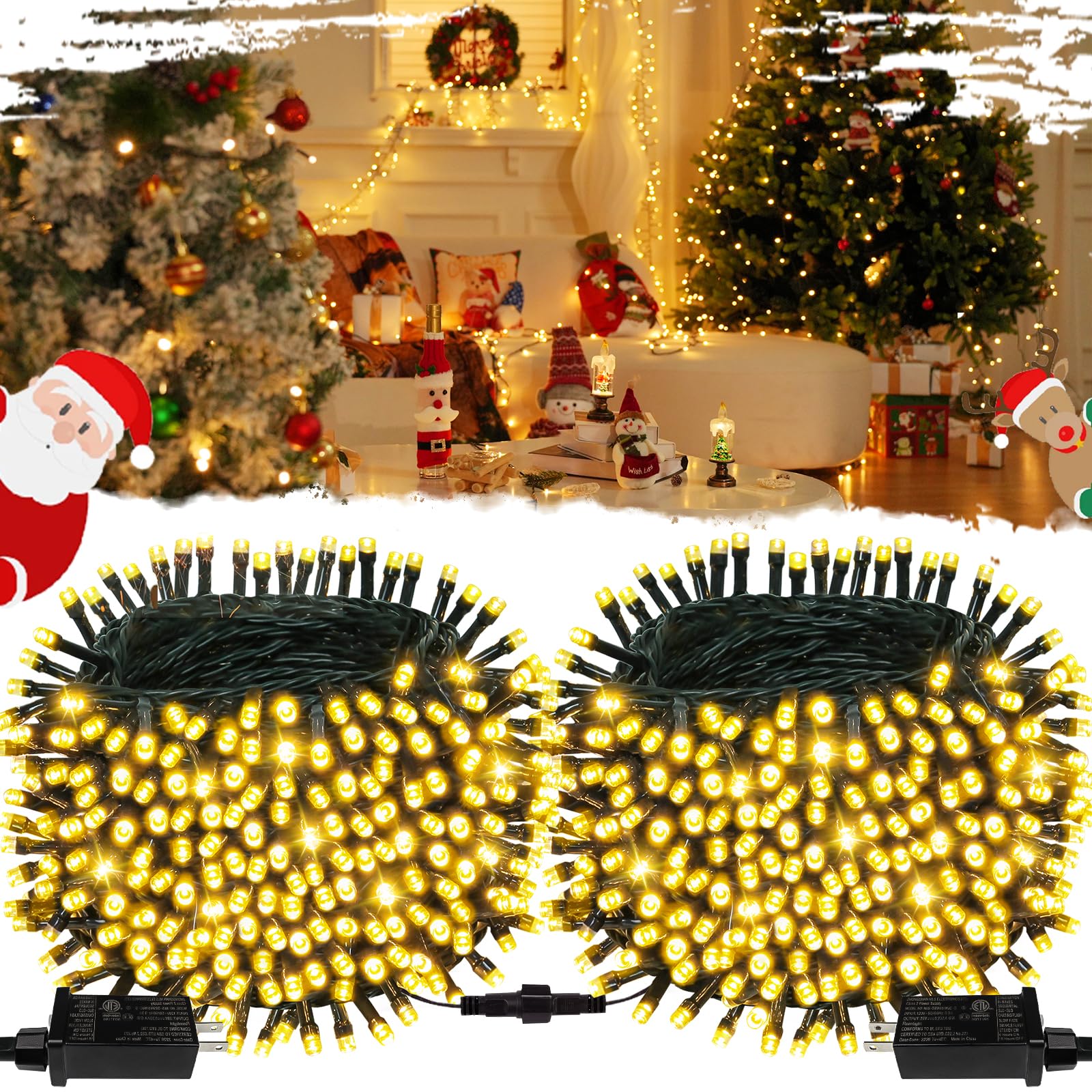 422 LED Smart Color Changing Halloween Lights  6.54ft x3.28ft App Control RGB LED String Light with Remote & Timer  Music Sync Multiple Modes Twinkle Christmas Tree Light Waterproof Halloween