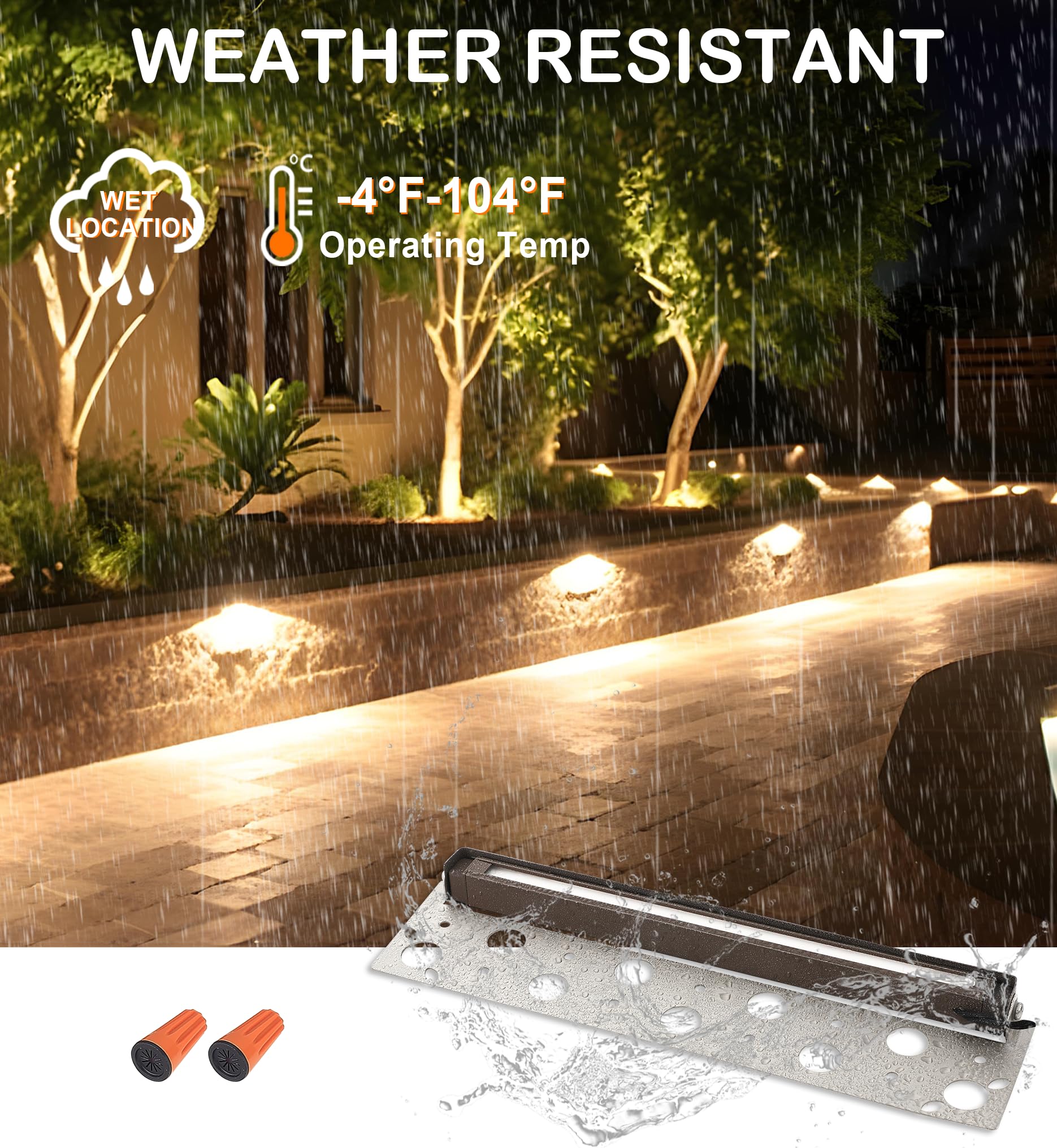 Cloudy Bay [8 Pack] 12 Inch 7W 5Cct Hardscape Paver Light,Retainng Wall Lights Outdoor,Ip65 Waterproof,2700K/3000K/3500K/4000K/5