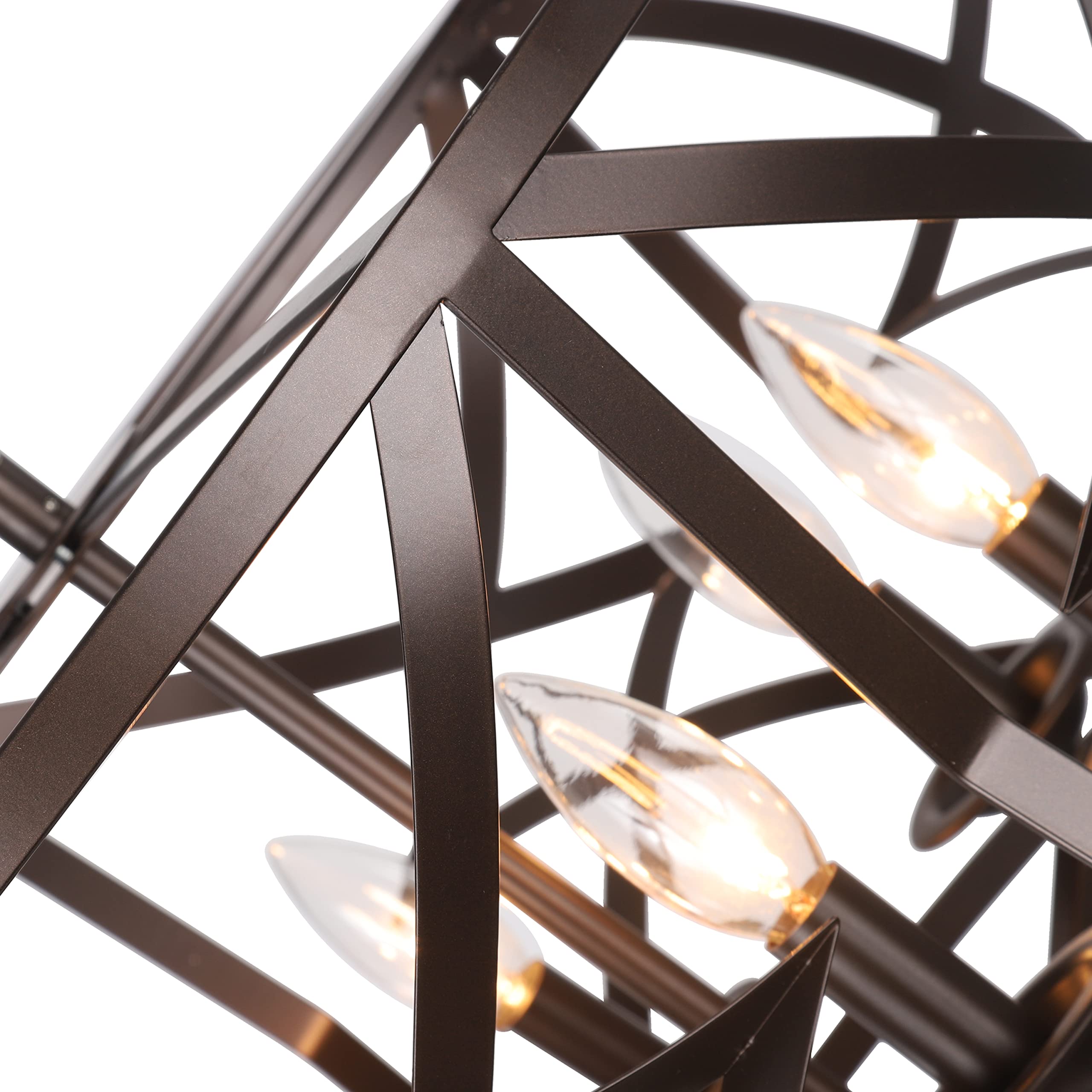 CHLOE Lighting Alina Pendant Light 5-Light Oil Rubbed Bronze 21in Wide Model CH6H801RB21-UP5