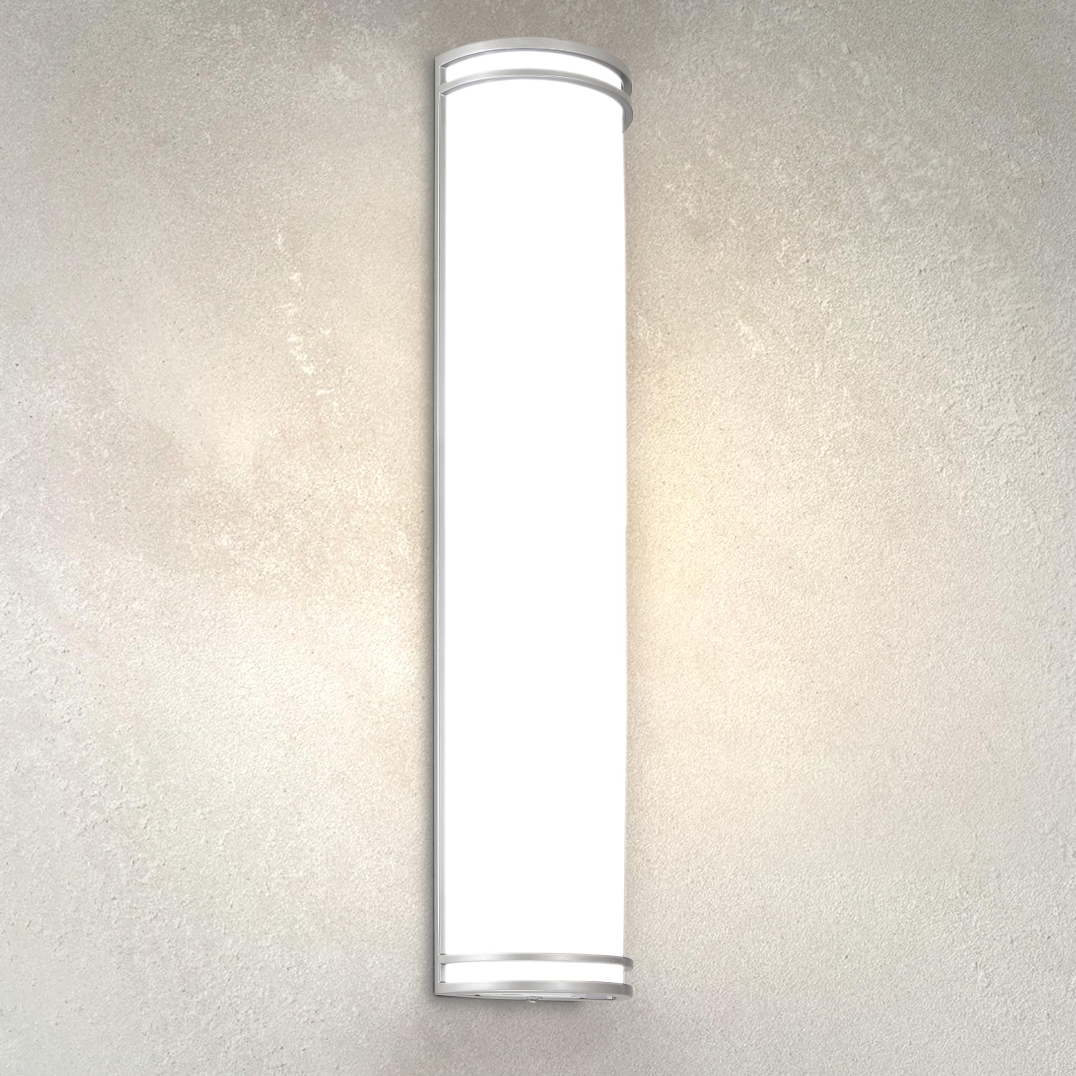 ASD LED Outdoor Wall Mount Light Fixture, 36 Inch, Brushed Nickel, Dimmable, Model A-LWS21M36D30CCNK