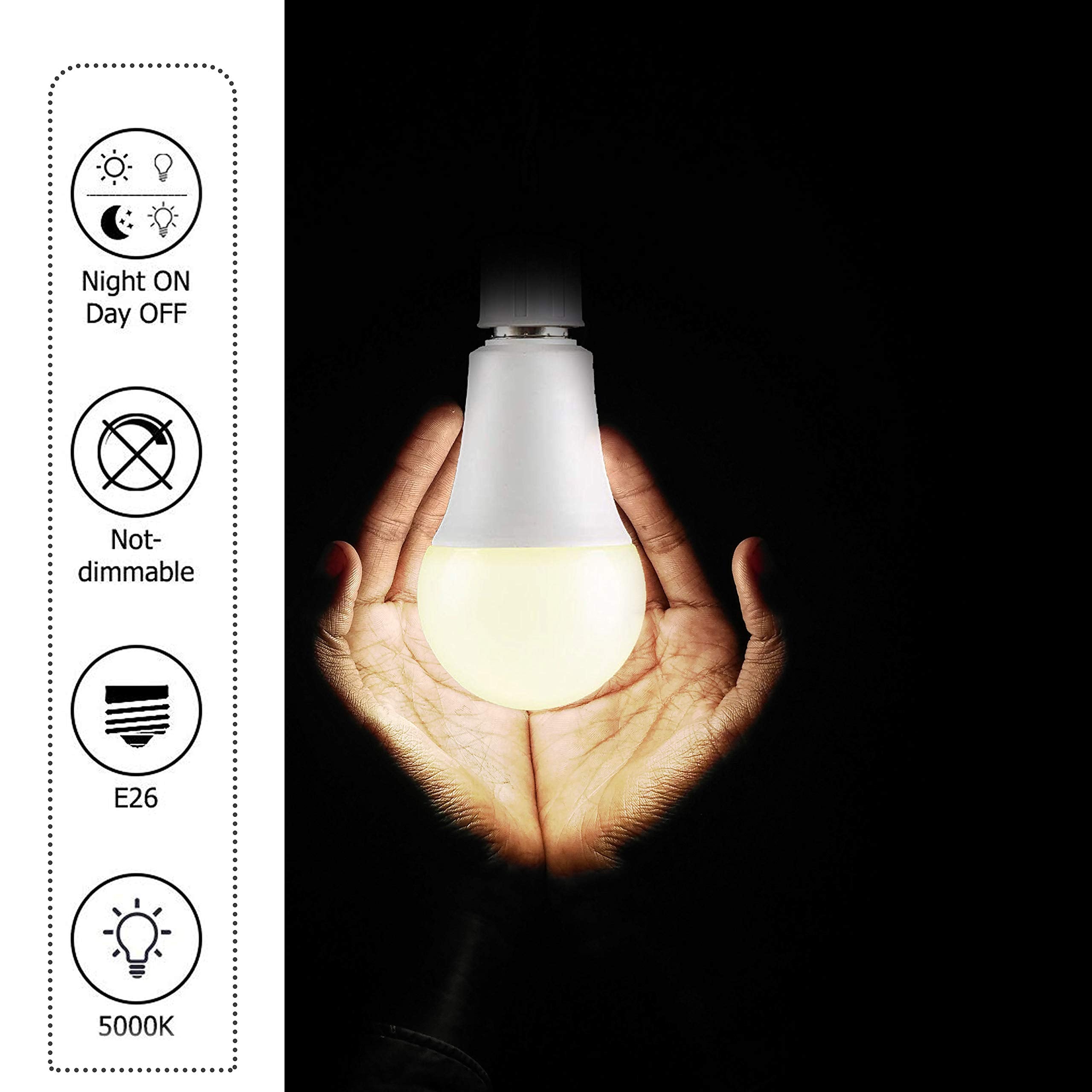 Laborate Lighting Rechargeable Led Light Bulbs, 60 Watt Emergency Bulbs, Pack Of 4, 3000K
