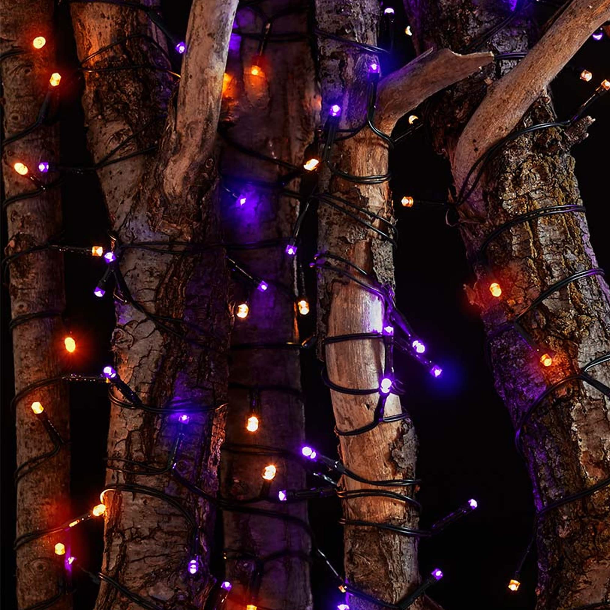 Tw Shine 400 Led Halloween Lights, 132Ft Waterproof String Lights In Orange & Purple, 8 Modes For Indoor/Outdoor Party Decor