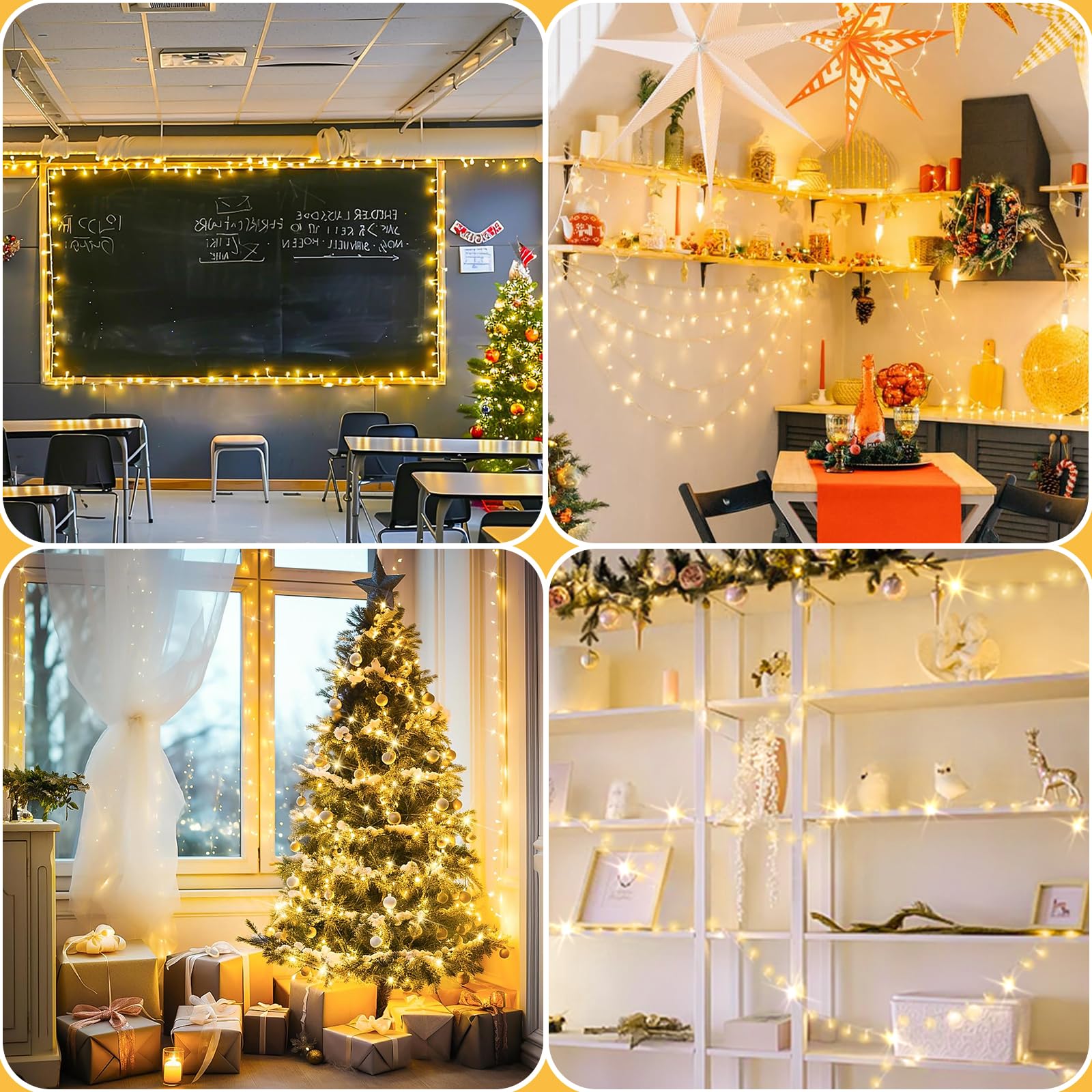 Roadayly 394Ft 1200 Led Christmas Lights Outdoor String Lights 8 Modes & Timer Twinkle Fairy Lights Plug In Waterproof Led Strin