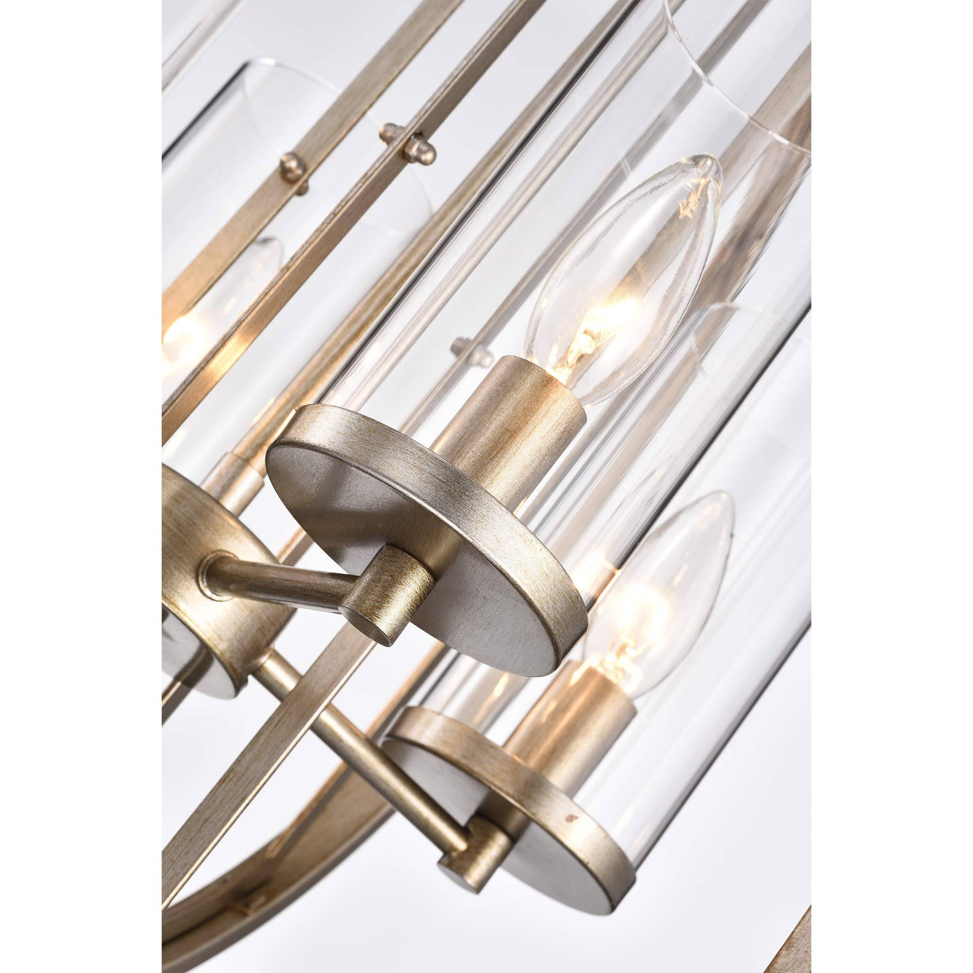 Warehouse Of Tiffany Imp25/4Lb Hamabi Brown 4-Light Chandelier, 19.29&quot; L X 19.29&quot; W X 20.47&quot; H