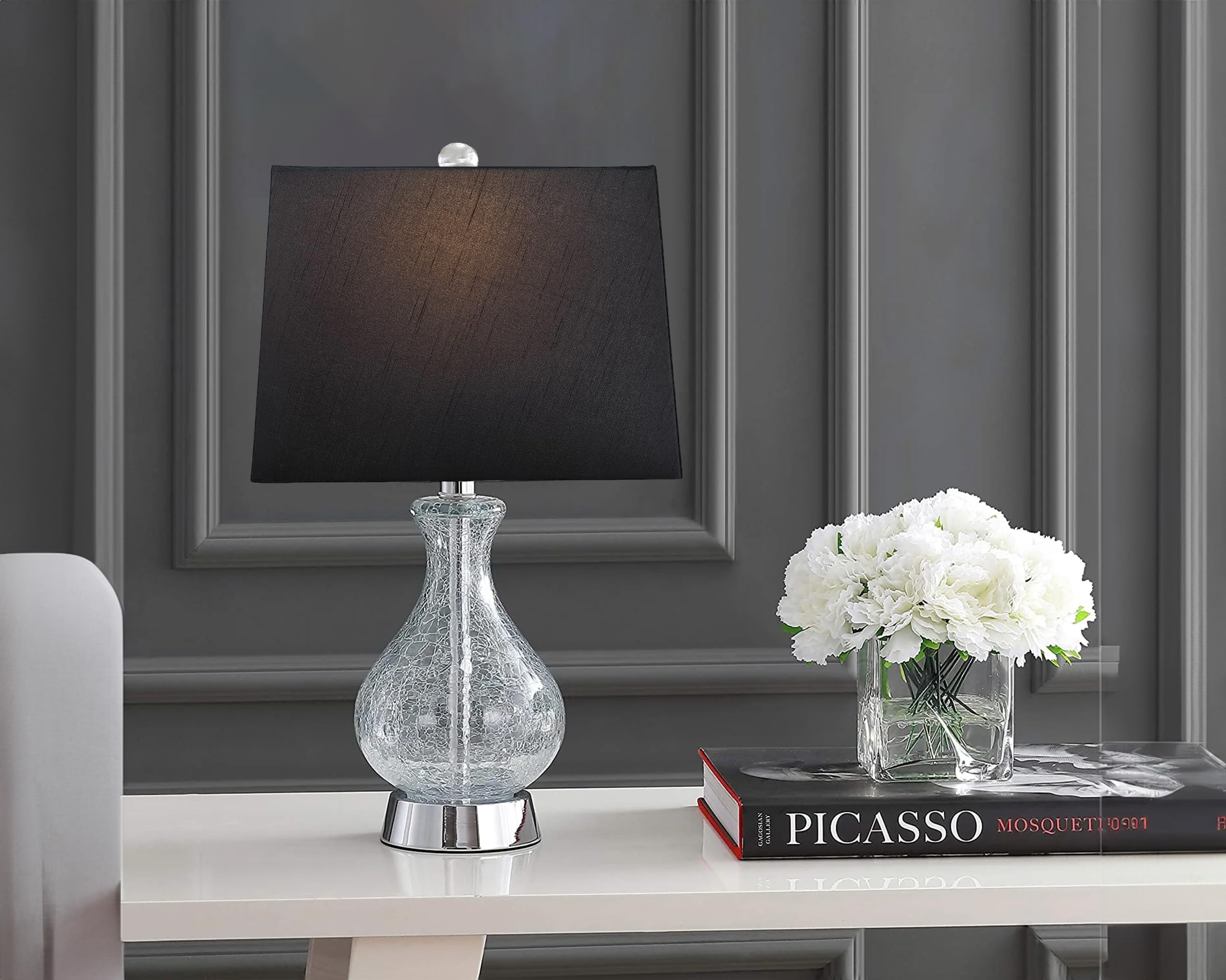 Royal Designs Rectangle Hardback Lamp Shade HB-613-14BLK Fabric (6x12) x (8x14) x 10 Black