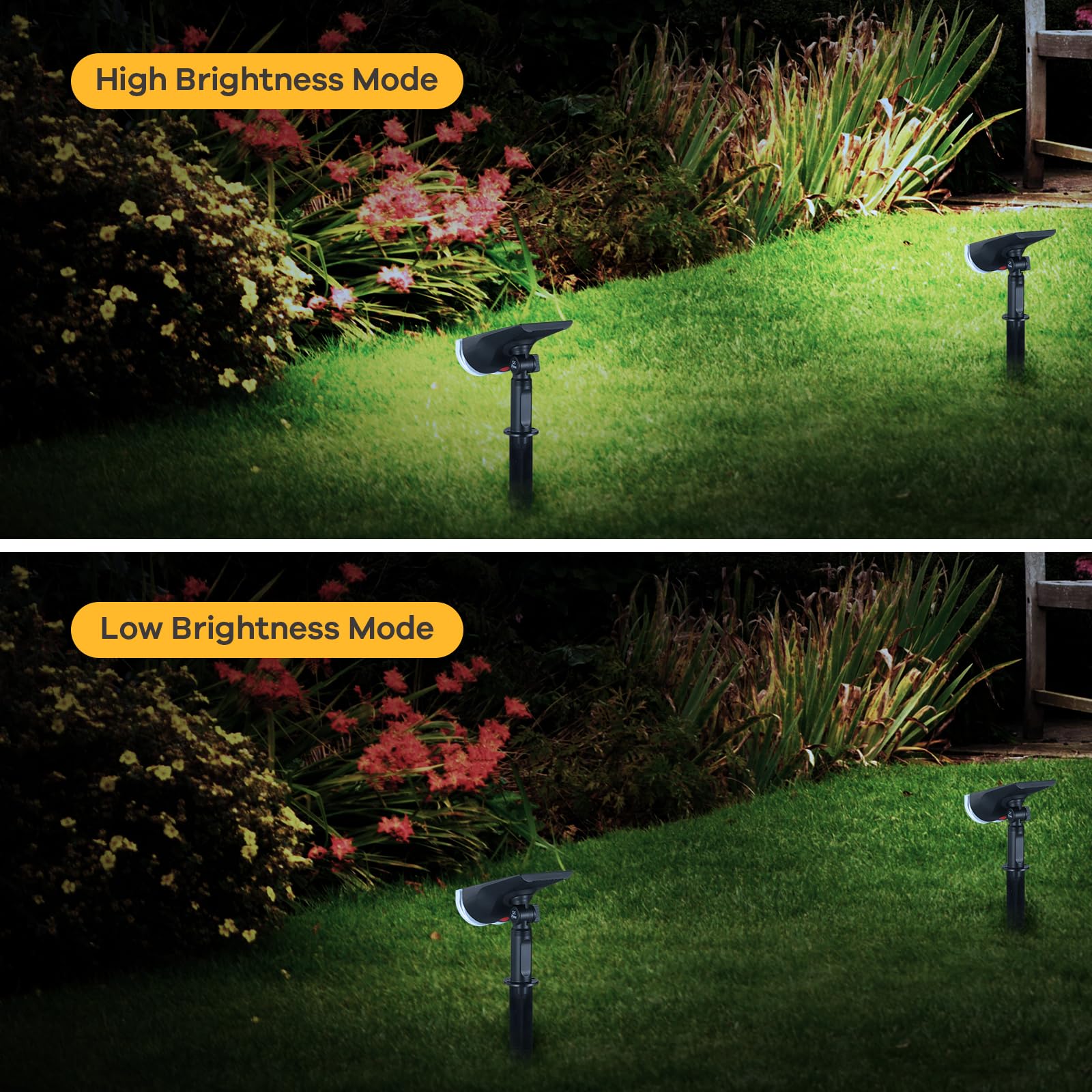 Linkind Solar Lights Outdoor StarRayS, Bright Solar Spot Lights Outdoor, IP67 Waterproof Spotlights for Garden Yard Landscape Wa