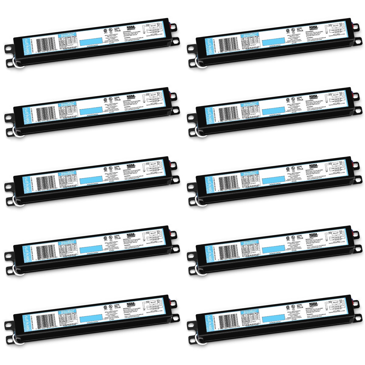 Ohlectric (10 Pack) Replacement For Icn-1P32-Sc 1 Lamp - T8 Fluorescent Electronic Ballast - 120-277 Volt - Instant Start - Stan