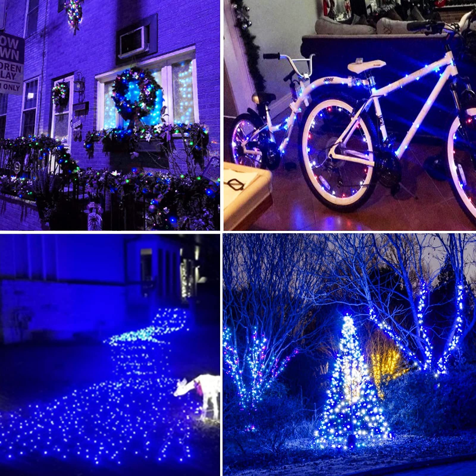 SANJICHA 200 LED Blue Christmas Lights, 66FT String Lights for Indoor/Outdoor Decor, Model MLS-D-02900207-SW