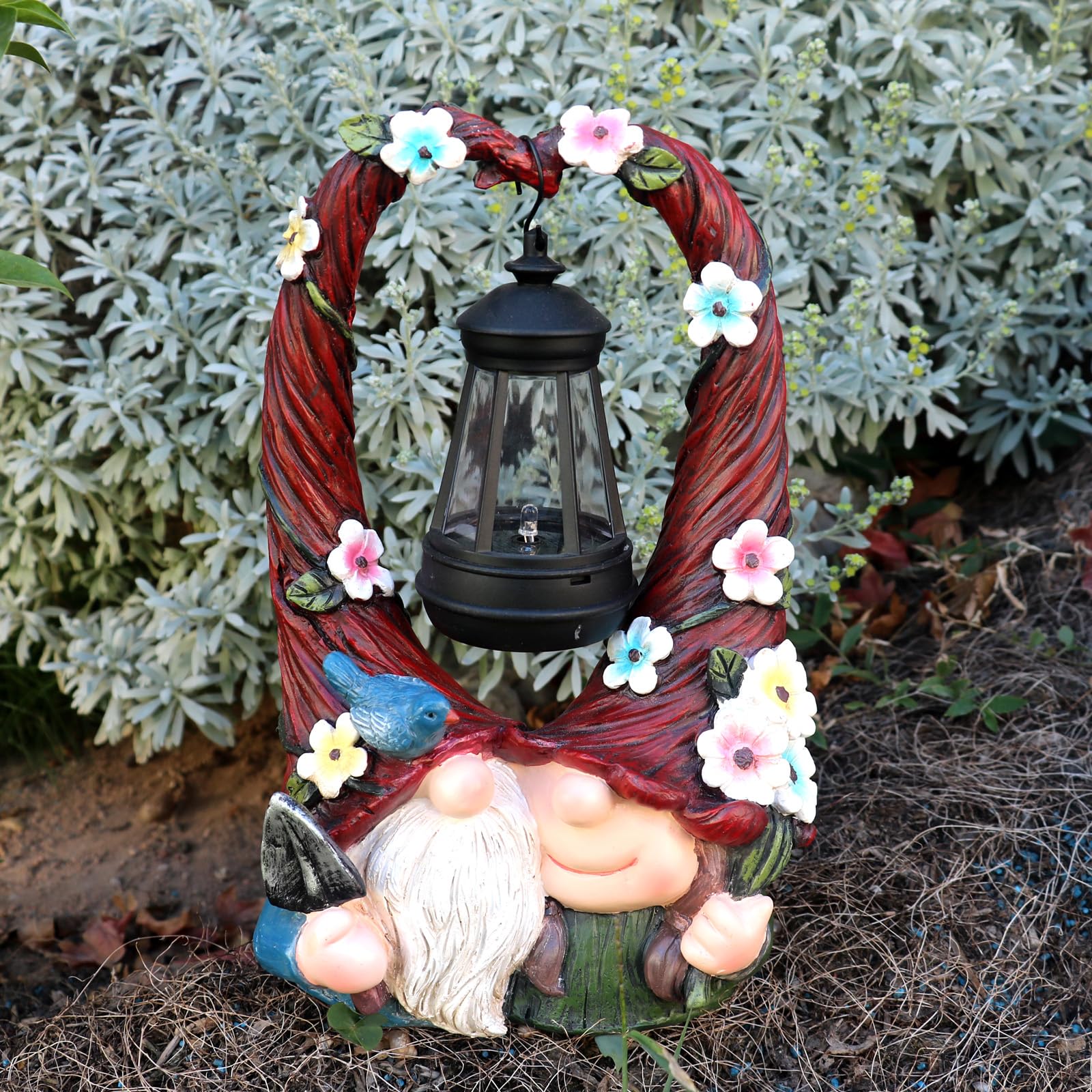 Joint Honglin Outdoor Couple Gnome Decorations With Solar Light Lantern Double Cute Gnomes Resin Statues Outdoor Decor Gifts For Valentine'S Day Anniversary(Couple Gnome)