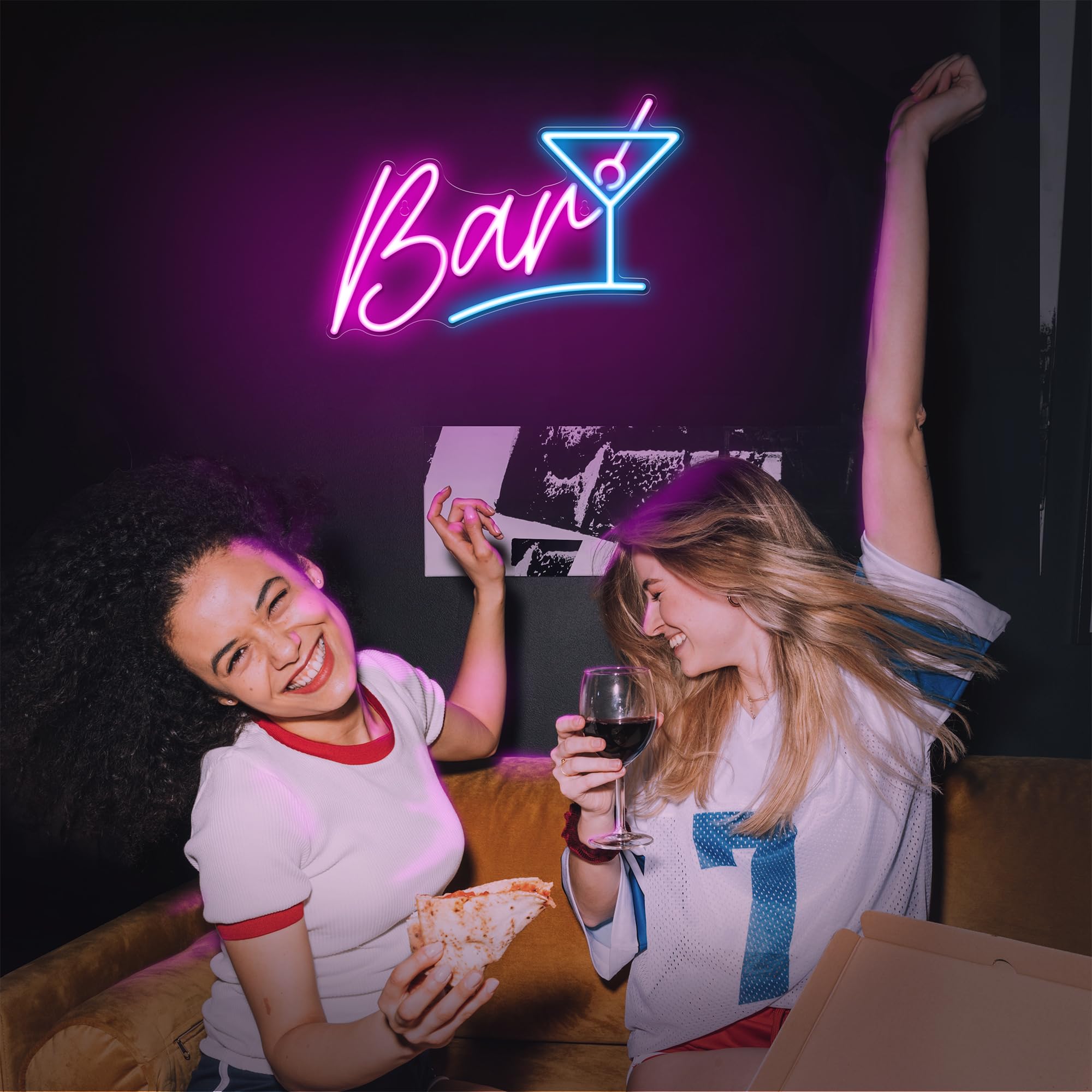 Kavaas Bar Neon Sign For Home Bar  Led Bar Sign For Man Cave Pub Cocktails Party - Best Gifts For Husband  Father  Birthday  Christmas