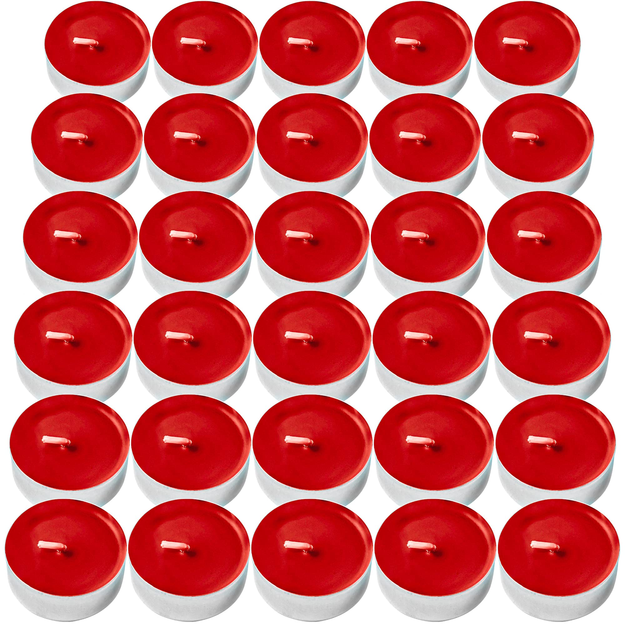 DecorRack Tealight Candles, Apple Cinnamon Scented, 30 Pack, Synthetic Wax, Model 96018