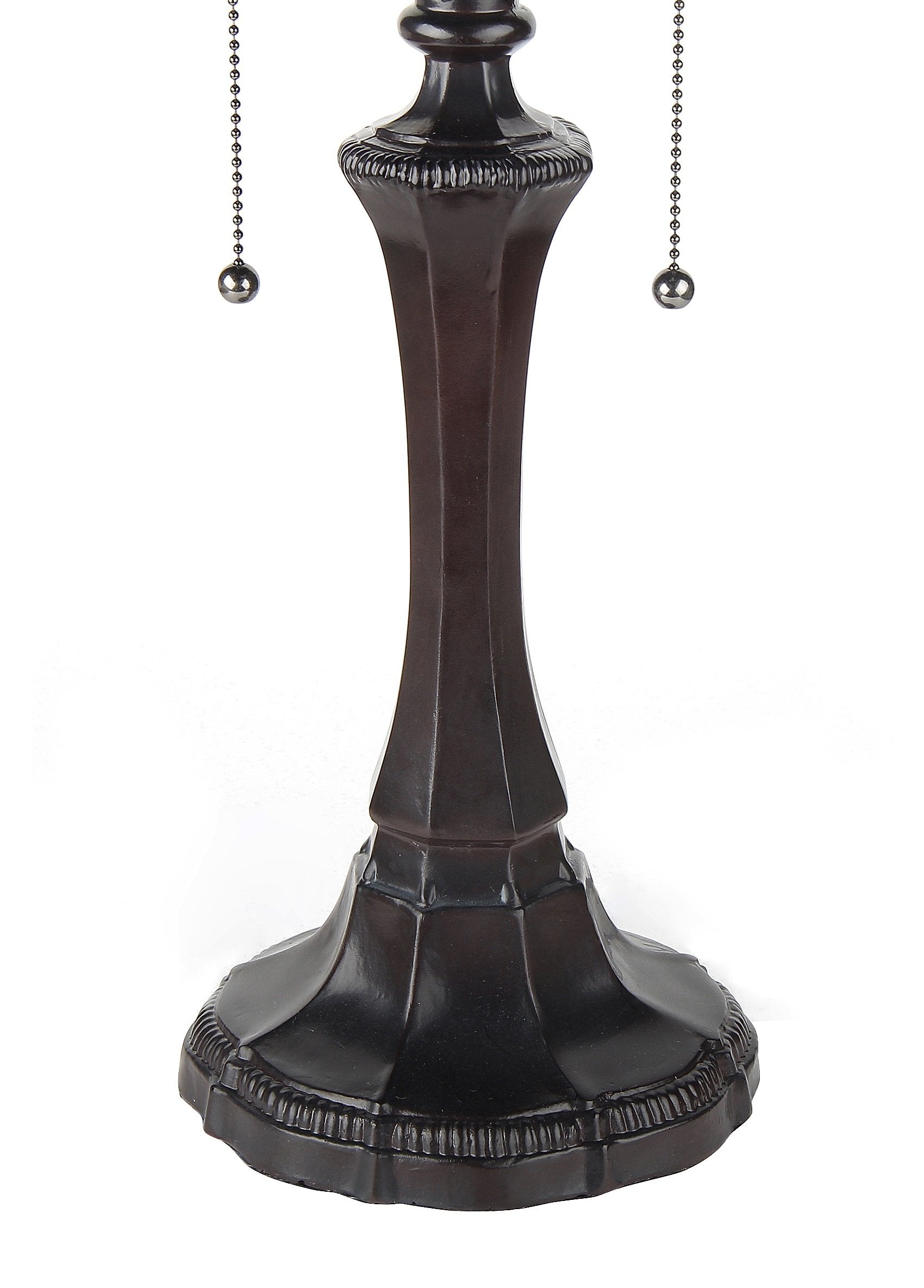 CHLOE Ambrose Tiffany-Style Victorian Table Lamp, 2-Light, 21.9inx16.54inx16.54in, Glass/Resin/Metal, Multicolor, Model CH