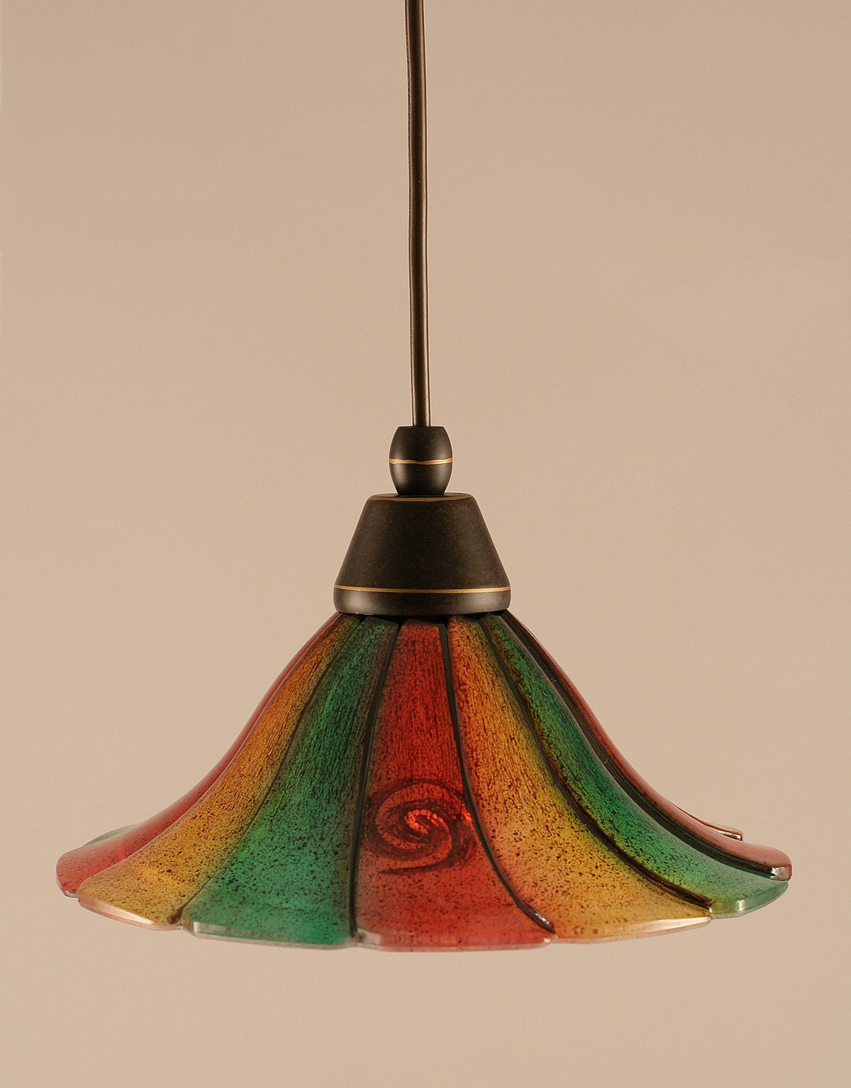 Toltec Lighting 1 Light Mini Pendant In Dark Granite (22-Dg-763)