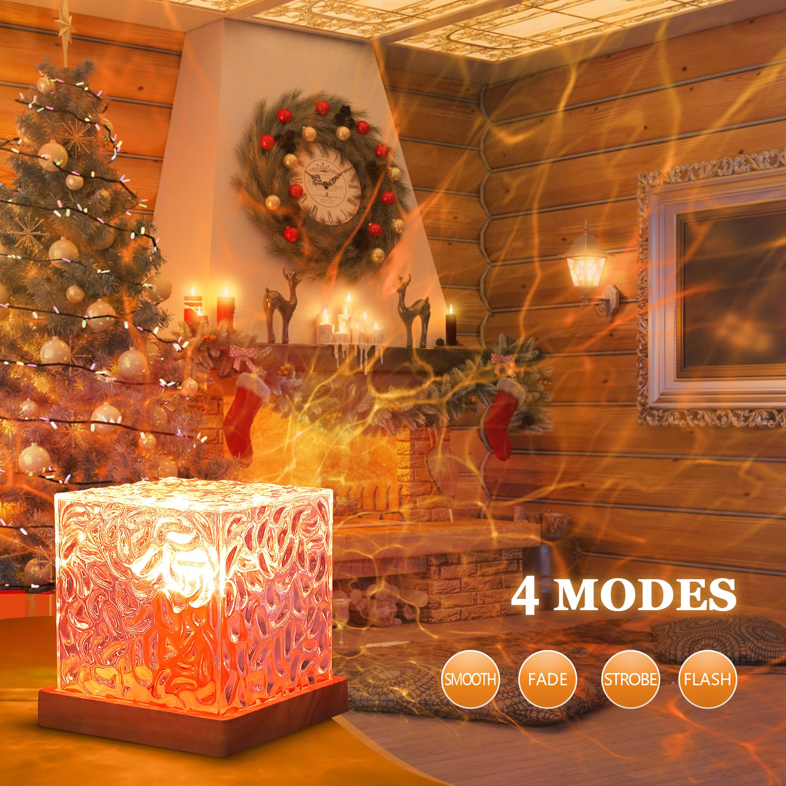 Itefdtutne 2 Pack Northern Llights Ocean Wave Projector,16 Colors Gradual Rotating Flame Water Lamp,Wave Night Light With Remote