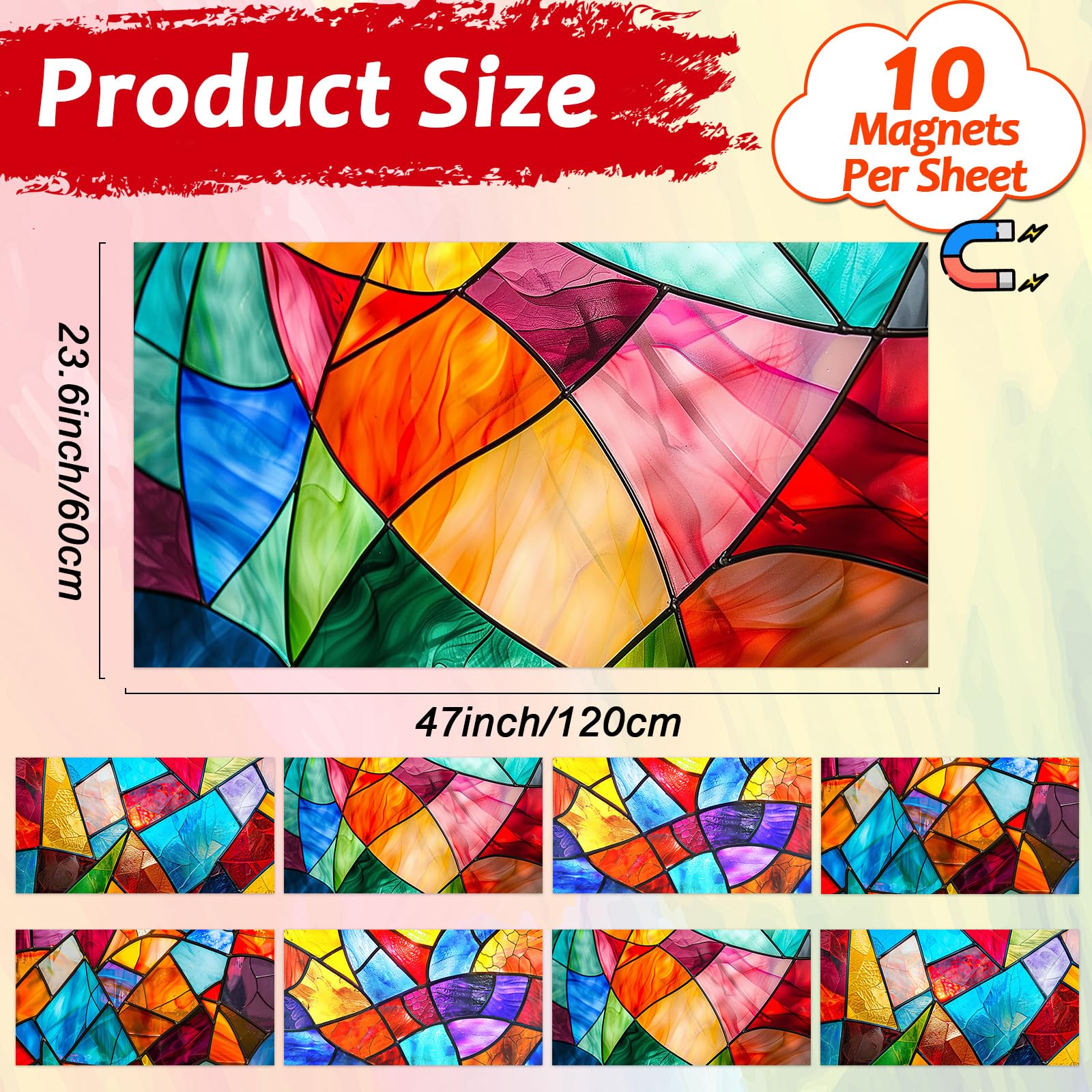 8 Pcs Fluorescent Light Covers With 80 Magnets Decorative For Classroom Ceiling Light 4 X 2Ft Magnetic Covers Filter Easy Instal