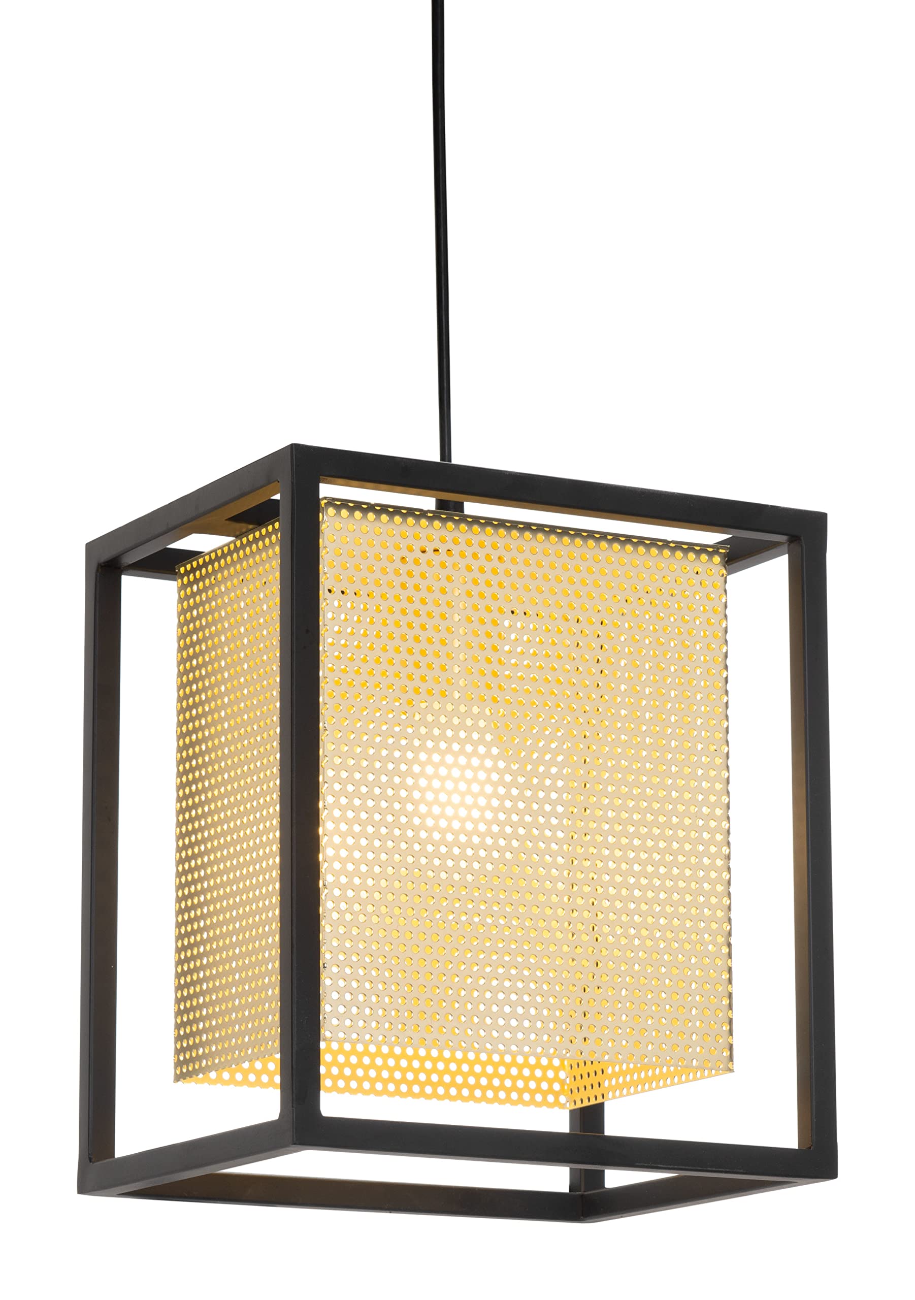 Zuo Yves Gold & Black Alloy Steel Ceiling Lamp - Modern Lighting Fixture