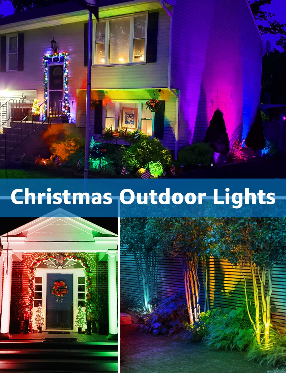 SUNVIE RGB Low Voltage Landscape Lights, 12W LED, Color Changing, Waterproof, 16 Pack, Black, Model CLRS1216C for Outdoor Use