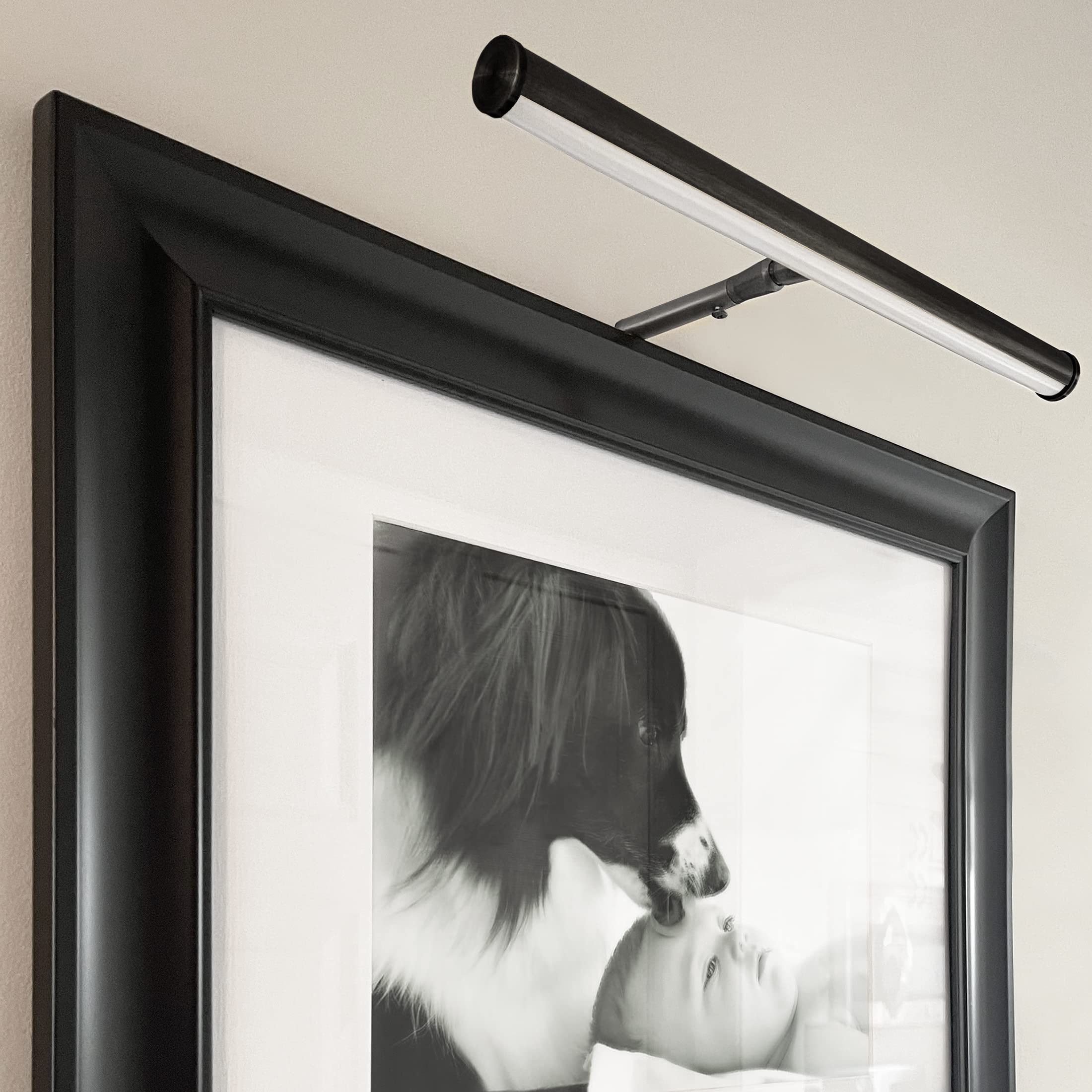 Maxxima LED Picture Light - 14 in. Integrated Display Light, 3000K Warm White, 200 Lumens, Oil-Rubbed Bronze Finish, Model MSL-14400RB