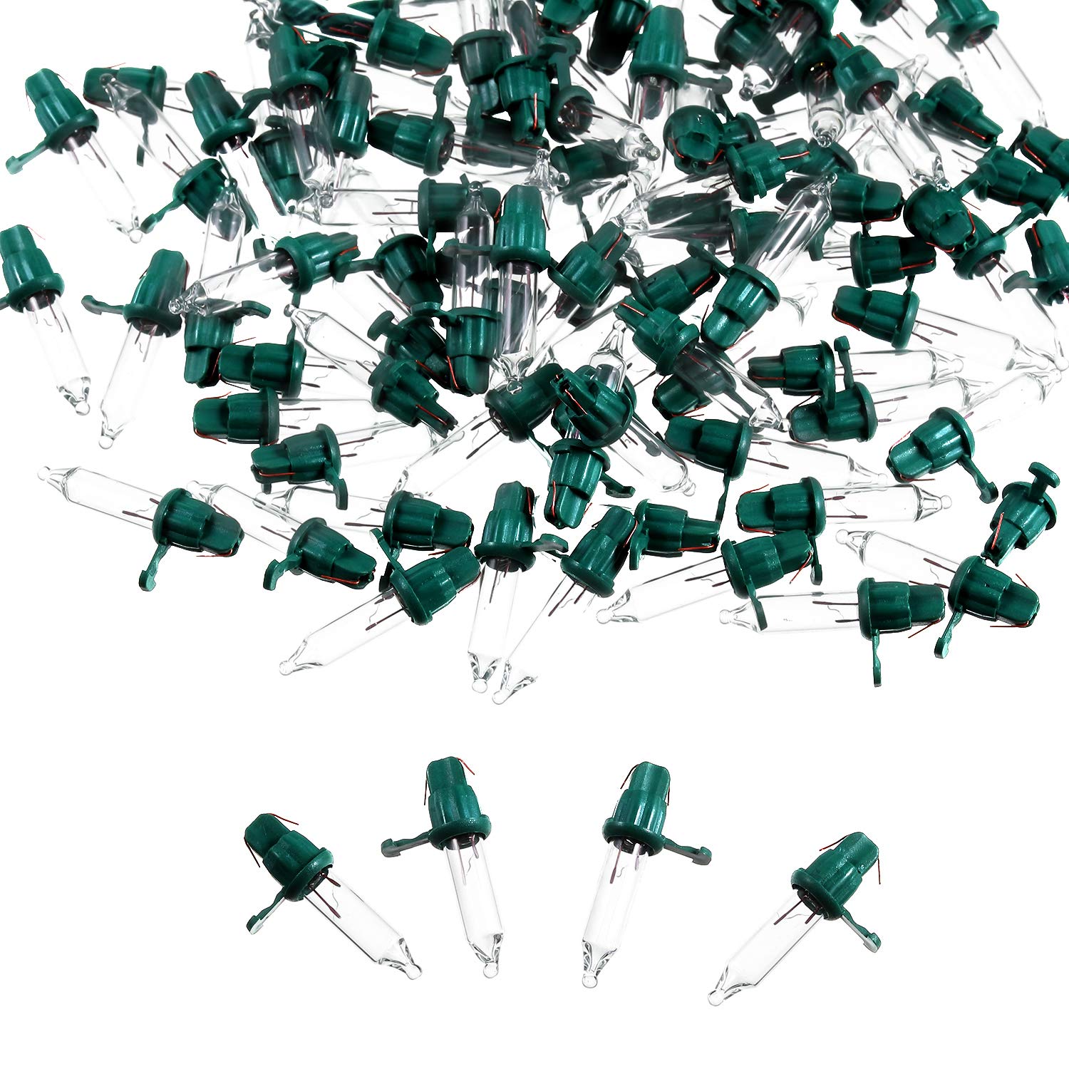 200 Count 2.5V Christmas 50/100/150/200 Count Mini Incandescent Wire String Lights Replacement Bulbs Indoor/Outdoor Christmas Lights Decorations For Home Xmas Tree (Green Base With Warm White Bulb)