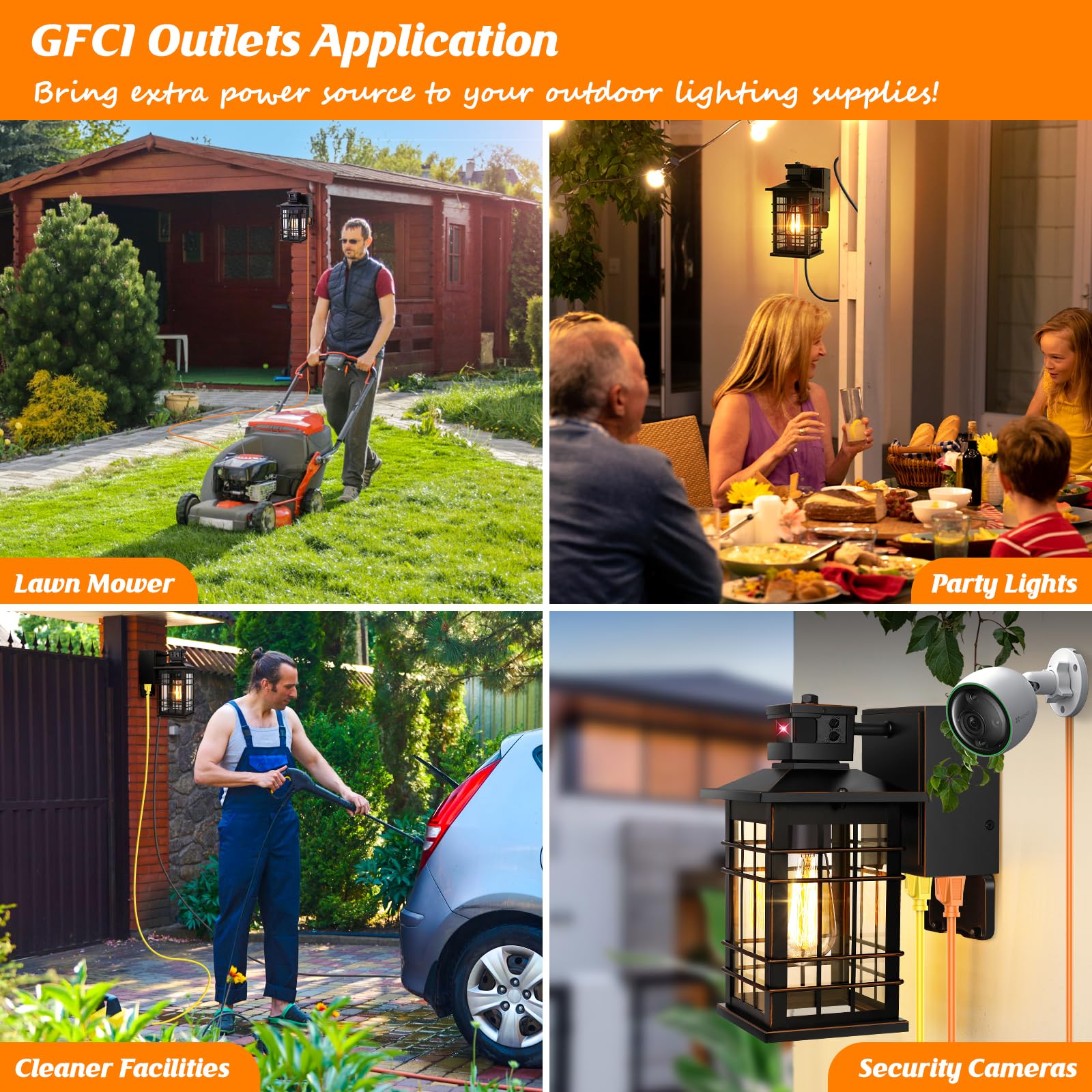 Motion Sensor Dusk Dawn Outdoor Wall Light Fixture With Gfci Outlets, Sensor Porch Light Outdoor Wall Mount Oil Rubbed Bronze, Waterproof Outside Light For House Front Doorway Patio, 3 Lighting Mode