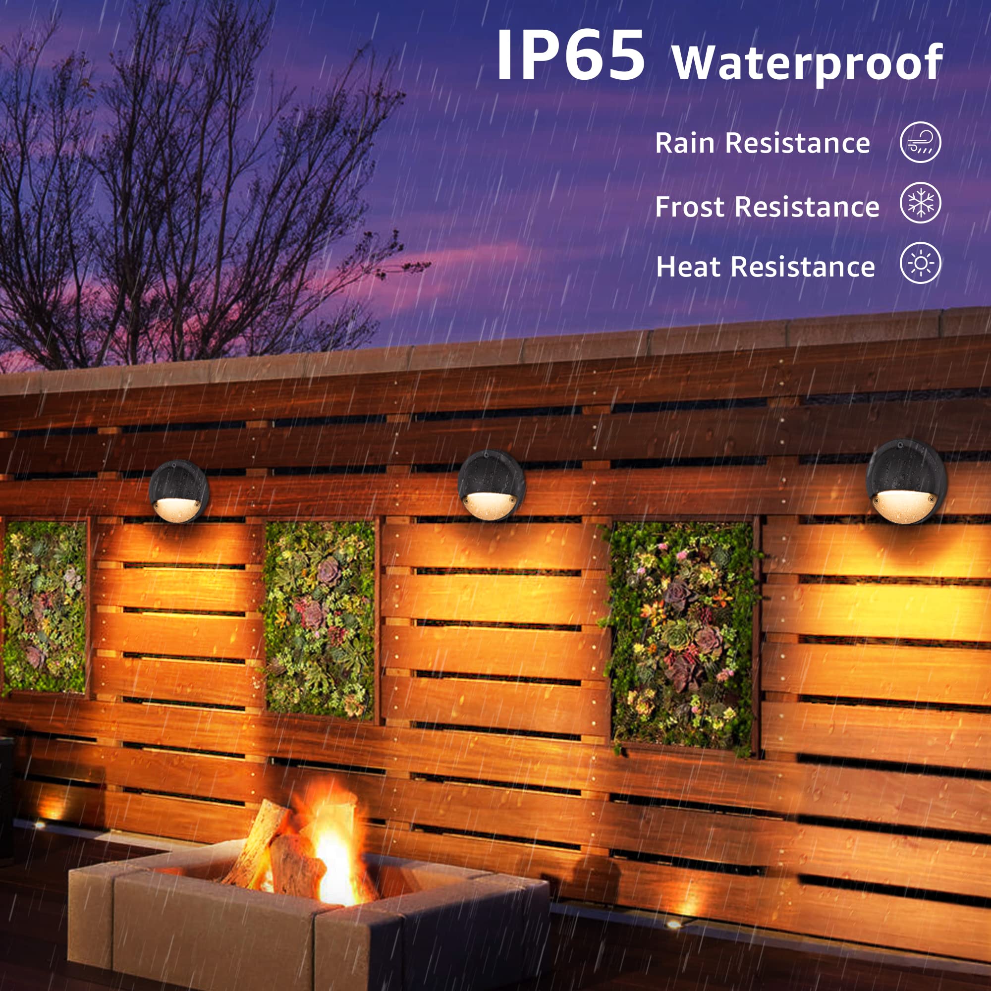SUNVIE Low Voltage Deck Lights, 5W LED Warm White, 8 Pack, Aluminum, 3000K, 12-24V AC/DC, ETL Listed, Model 603