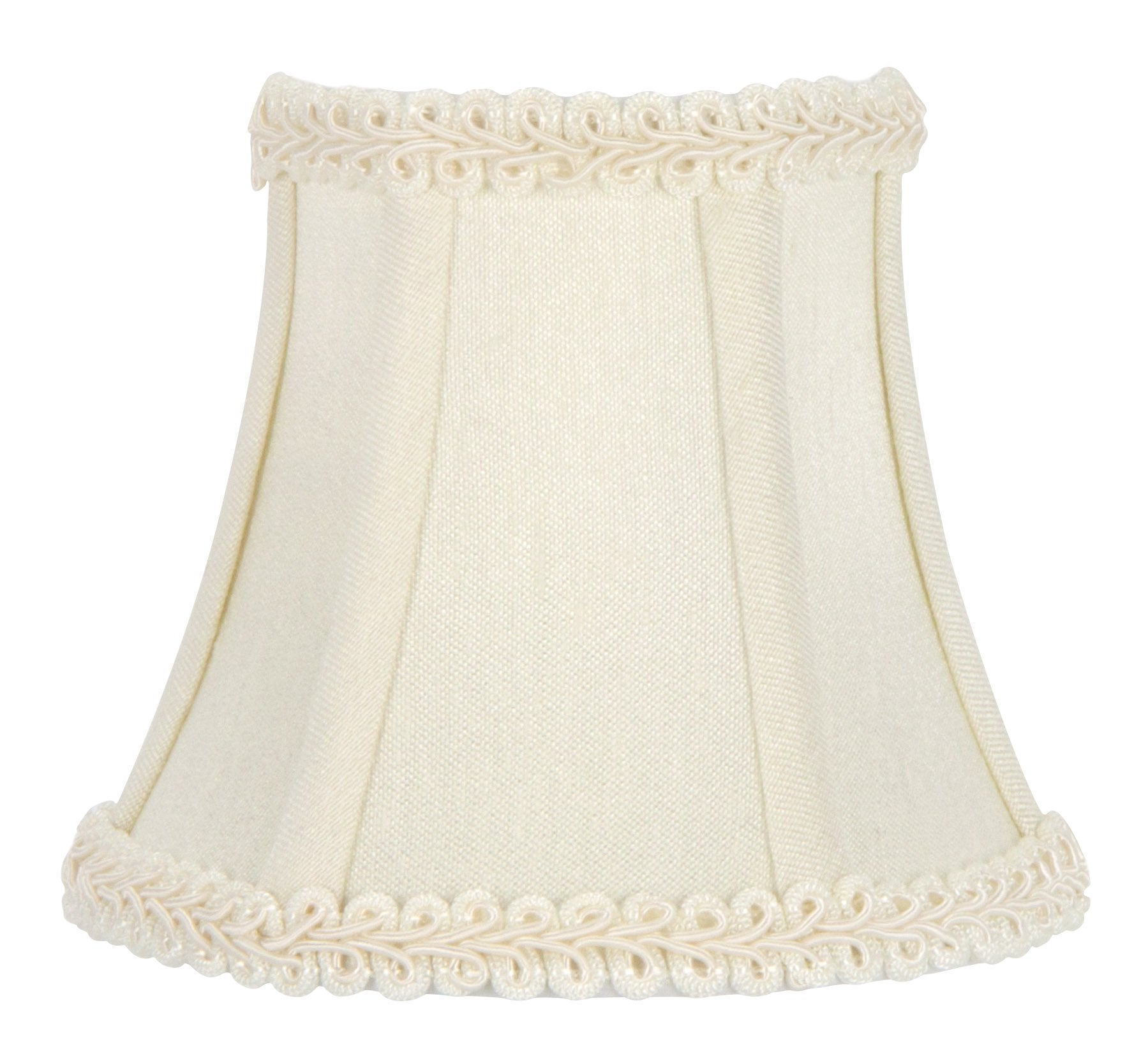 Upgradelights 5 Inch Clip on Chandelier Half Shade, Eggshell Silk