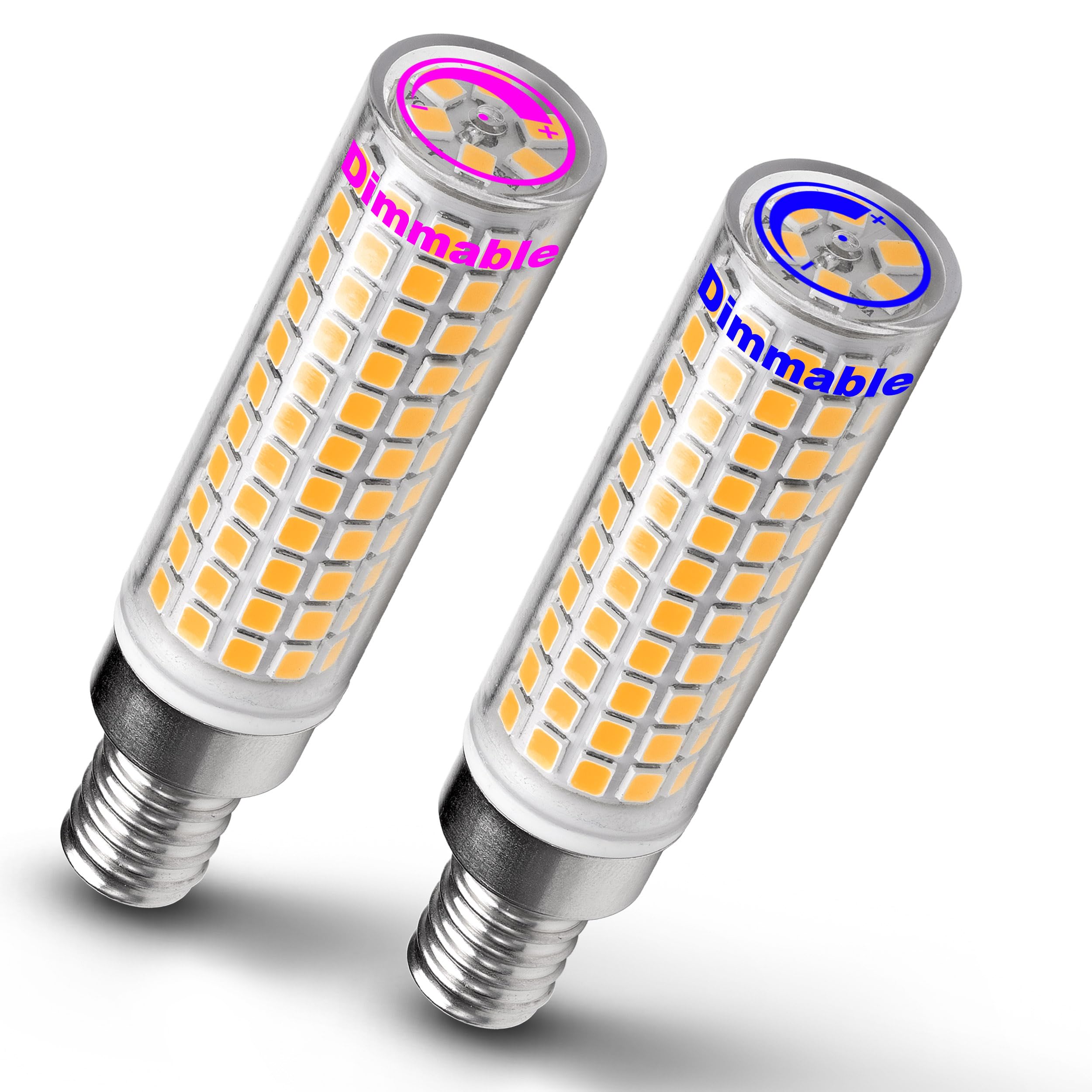 Ziomitus E12 Dimmable 100 Watt Led Candelabra Bulbs Equivalent C7,2700K Warm White,1000 Lm T6 E12 12W Led Candle Bulbs For Ceili