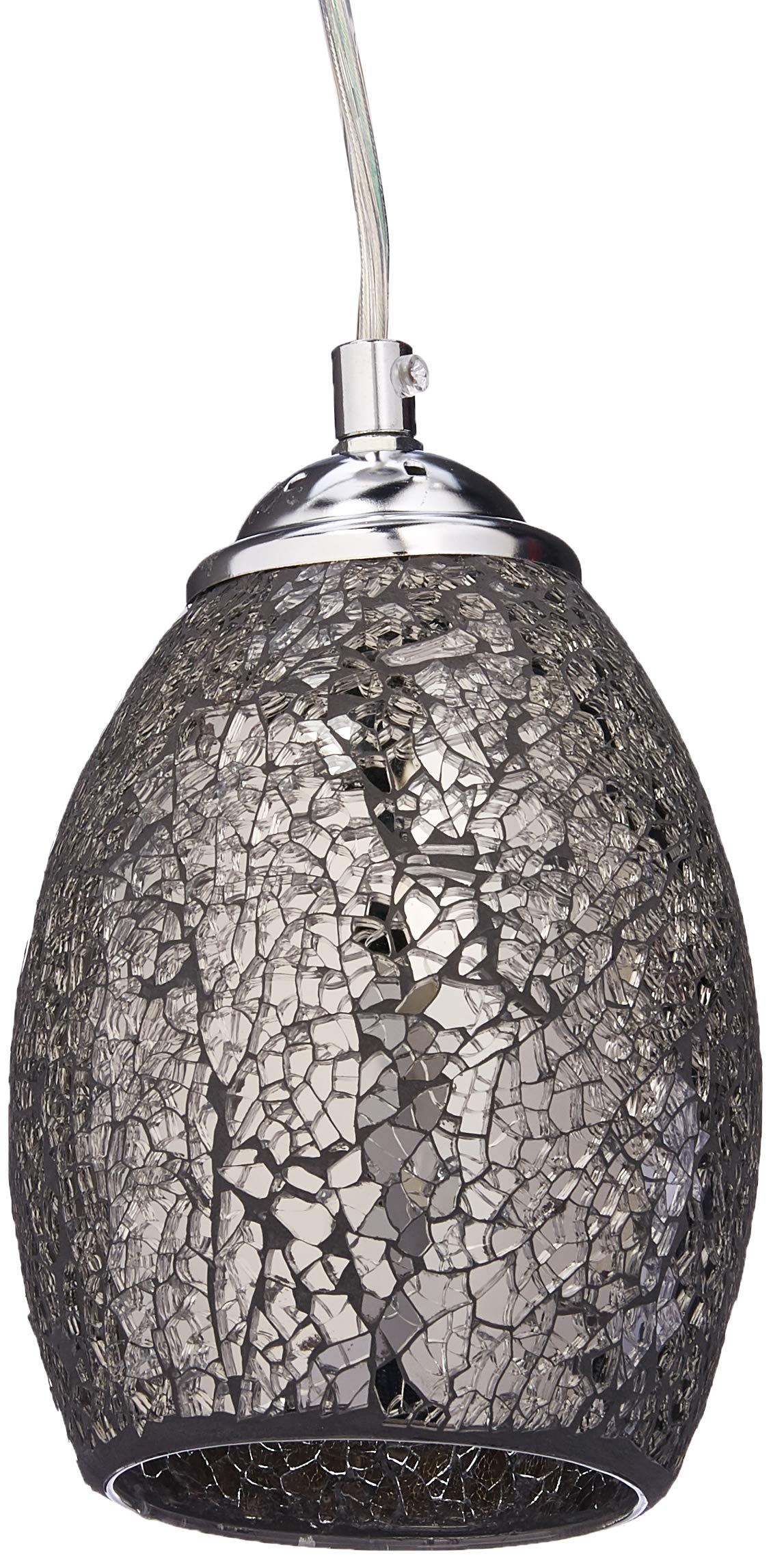 Chloe Lighting Ch3Gy16Dc05-Dp1 Melia Mosaic 1-Light Ceiling Grey Mini Pendant With 4.8-Inch Shade