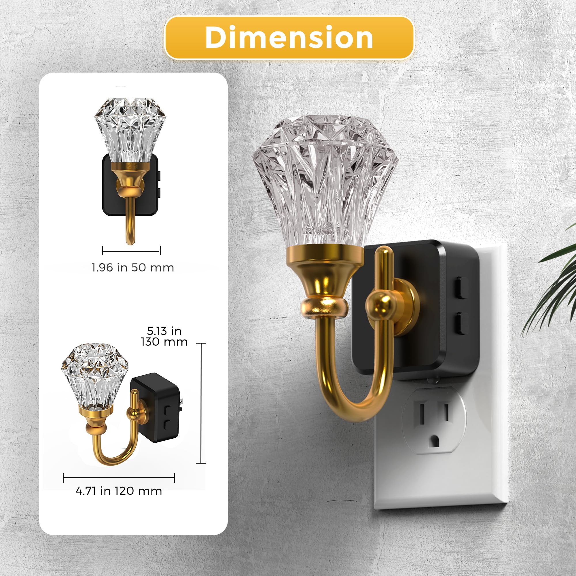 L Lohas Led Night Lights Plug Into Wall - 2 Pack 10-Color Changing Rgb Floral Night Lights With Auto Sensor, 3 Brightness Levels