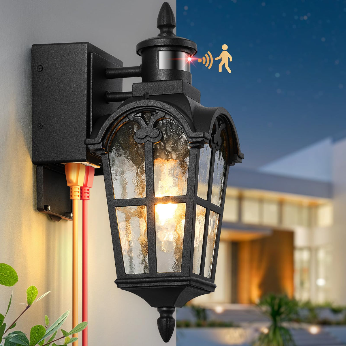 Ehaho EH-BD02 Porch Lights Motion Sensor Outdoor | 2700K 800LM - 1 PC  (Motion Sensor), image size:1200x1200