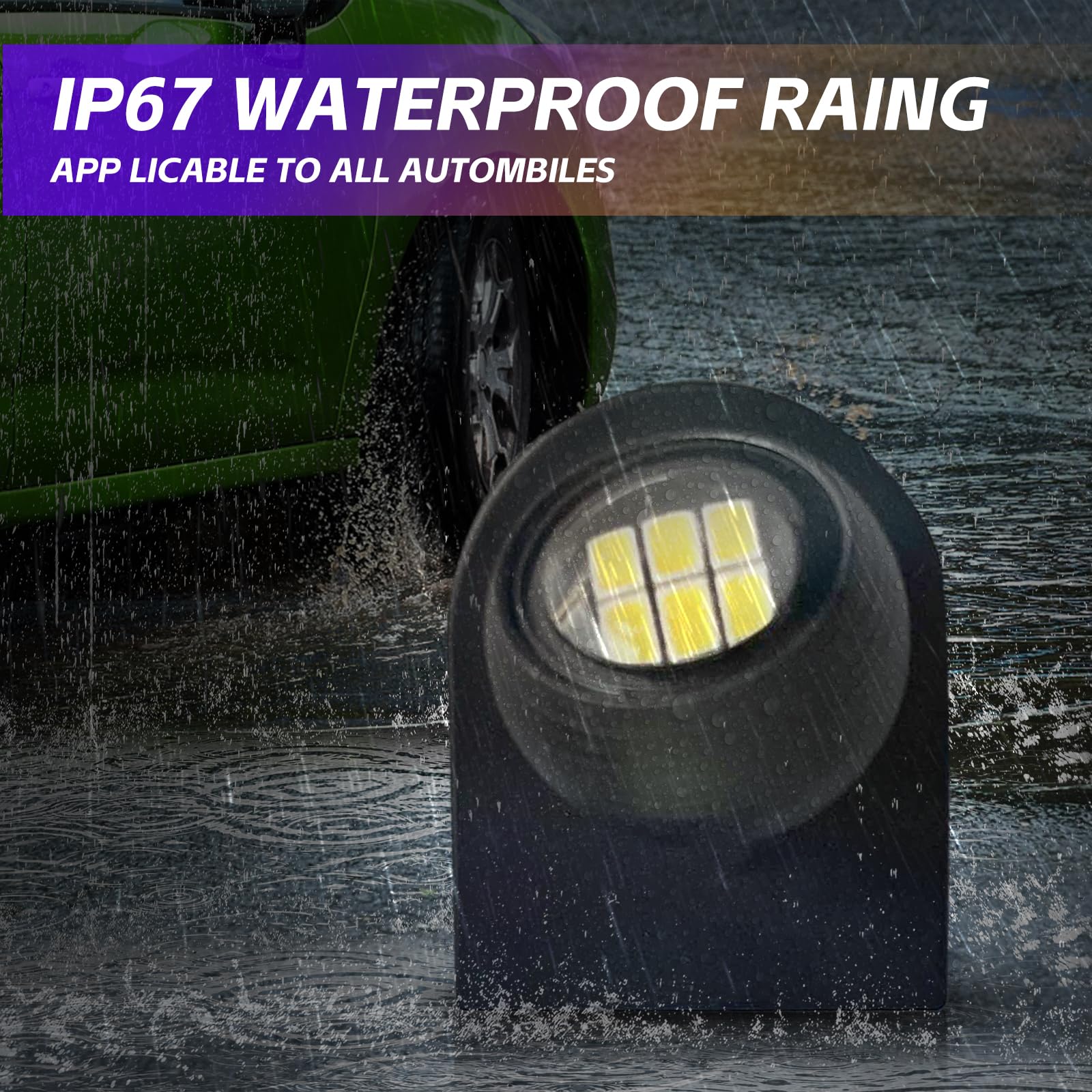 Luyed Auxiliary Back Up Parking Reverse Led Light Bulb 1200 Lumens 6500K White 3020 6-Ex Led Chipsets Enhances Night Performance Led Tail Light Camera Illumination For Car Automotive