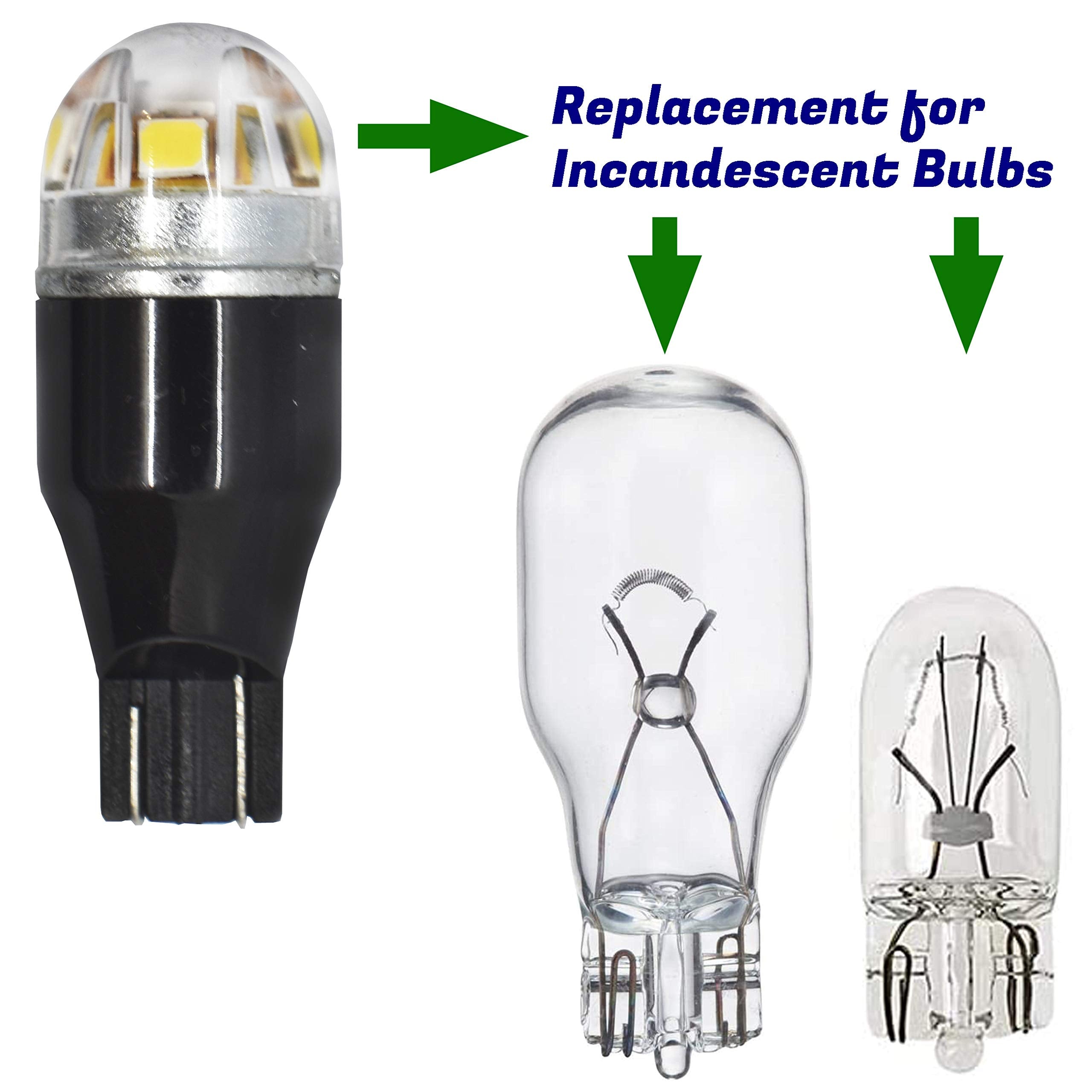 Diximus LED Landscape Bulb 12V, Clear, Copper, 4 Count - Ideal for Outdoor Lighting, Decks, Stairs, and RVs