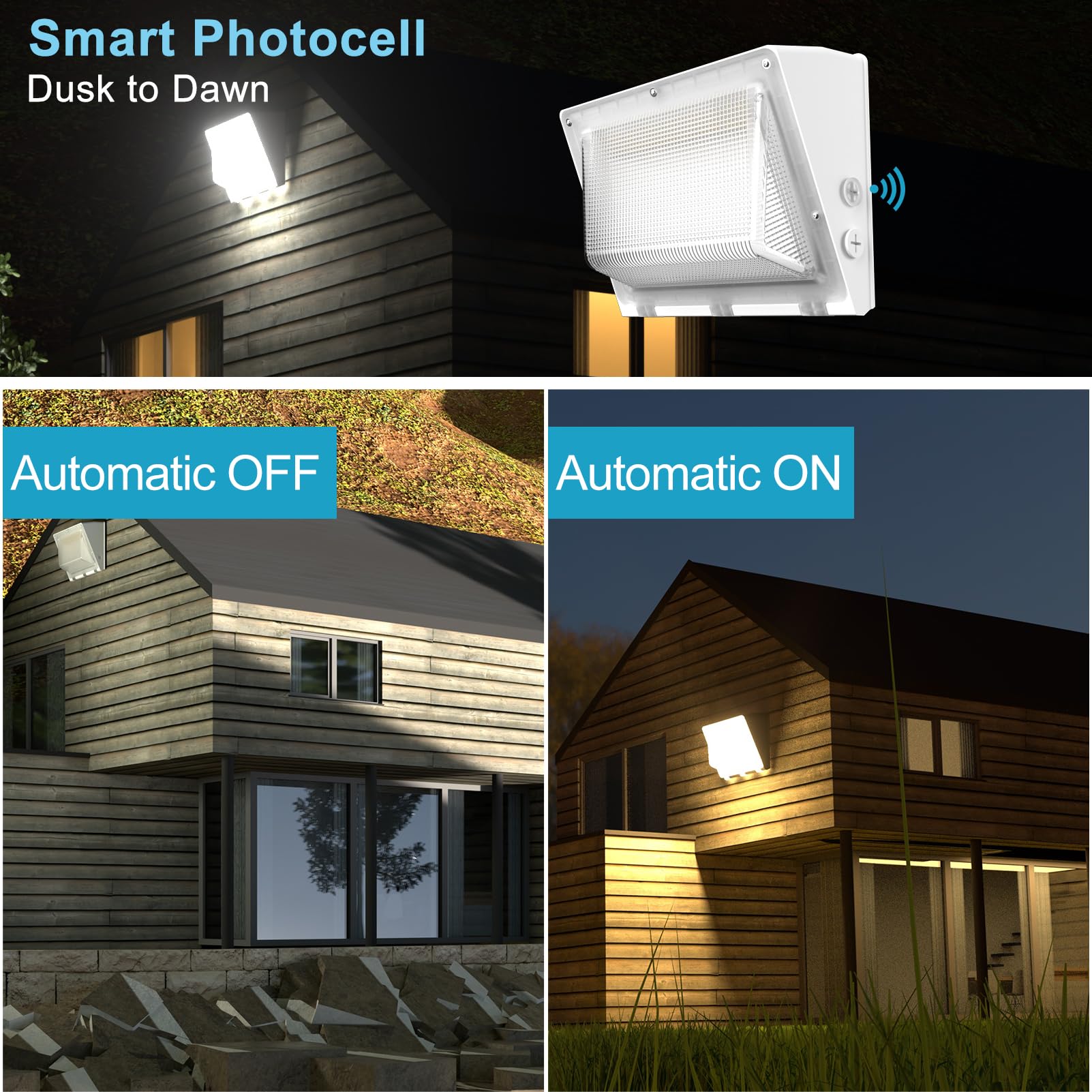 Lightdot 2Pack 250W Led Wall Pack Lights  100-277V Dusk To Dawn With Photocell | 37500Lm(150Lm/W) 5000K Ip65 Outdoor Exterior Lighting Fixture  Energy Saving|5-Yrs Warranty  Etl White(Height:20-40Ft)
