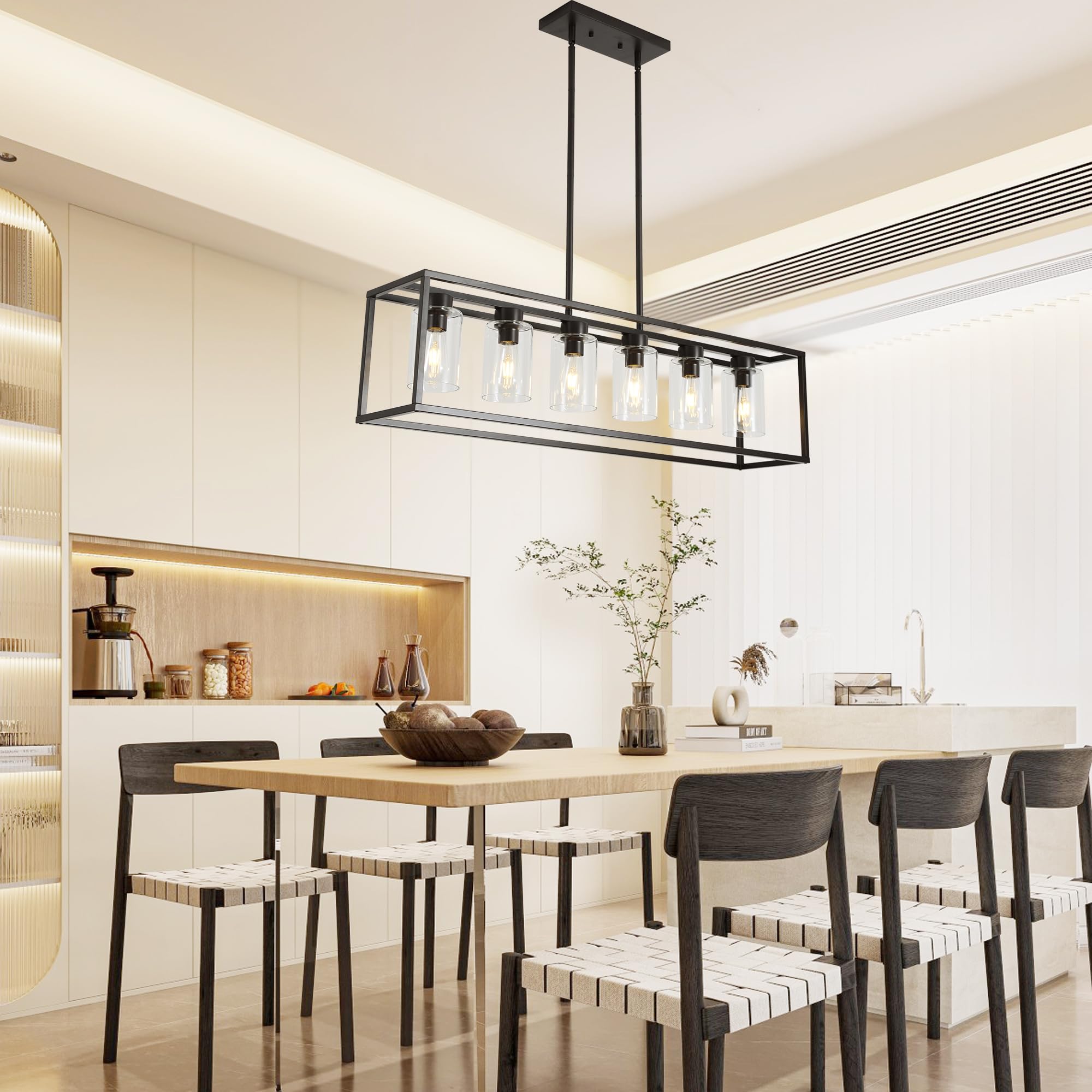 Xilicon Dining Rooms Oil Rubbed Bronze Chandeliers,Kitchen Island Farmhouse Lighting Fixture Industrial Rustic Ceiling Hanging 6