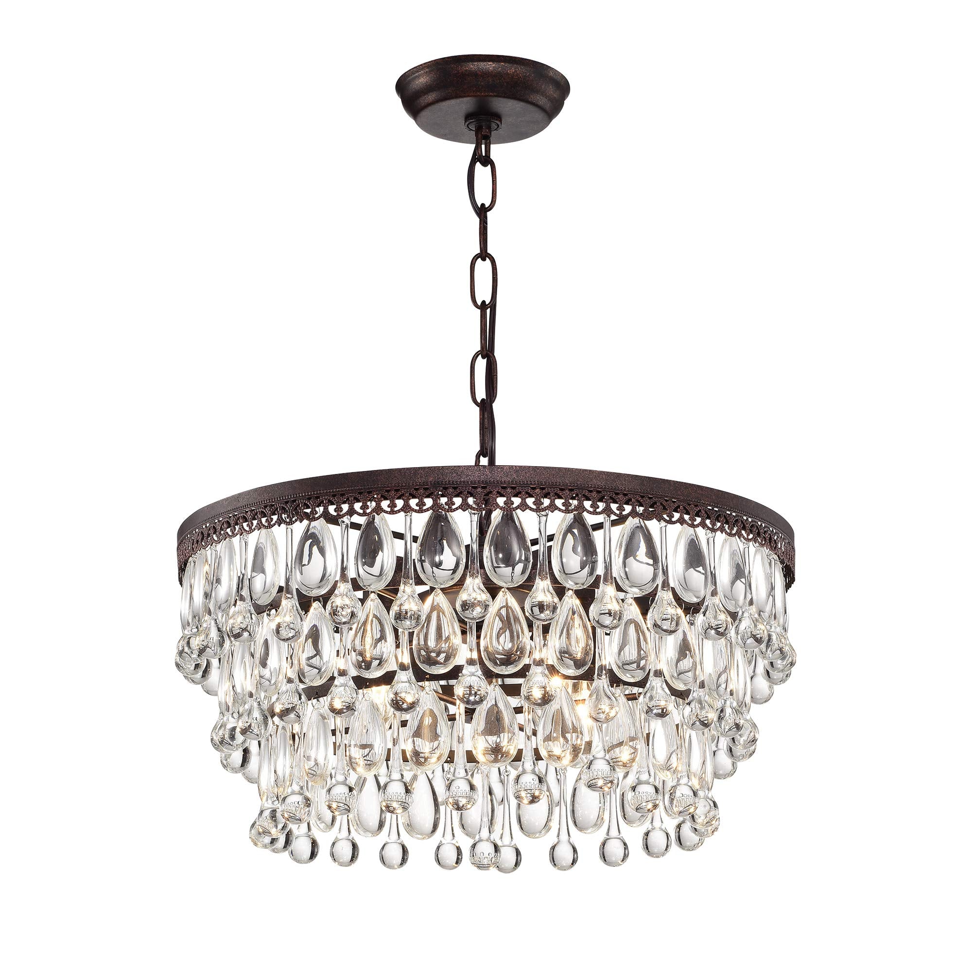 Warehouse of Tiffany IMP30D/4AC Shuki Antique Copper 4-Light Chandelier