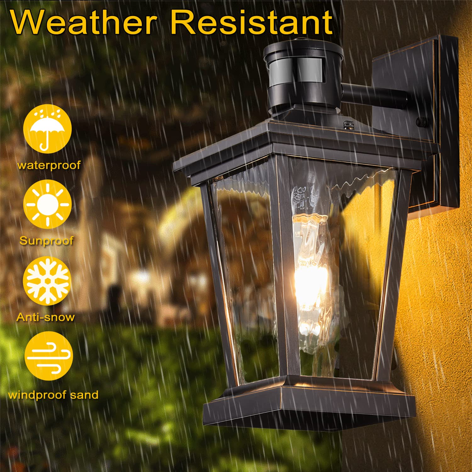 Karuoshirui Dusk To Dawn Outdoor Light,Outdoor House Lights,Front Door Lights, Porch Light,Outdoor House Lights Wall Mount,Exterior Light Fixture,Exterior Wall Lantern,Porch & Patio Lights,Coach Light