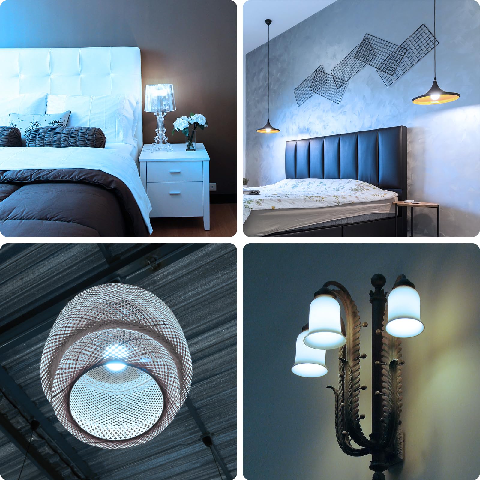Procrus E26 Led Small Light Bulbs 5 Watts (35W Equivalent) Cool White 6500K 400Lm Led Bulbs For Ceiling Fan,Wall Sconces,Desk La