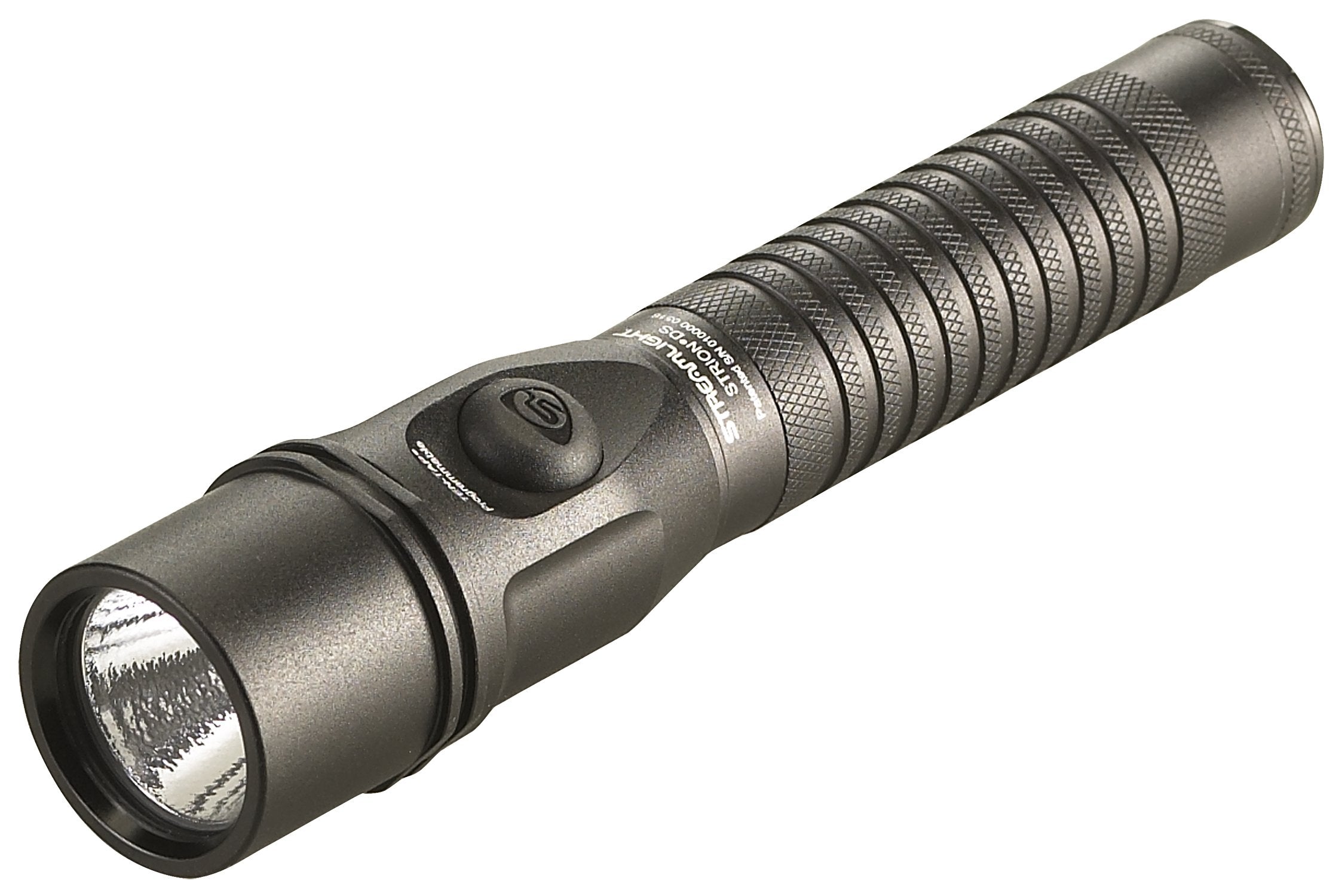 Streamlight 74414 Strion DS 375-Lumen Compact Rechargeable Dual Switch Tactical Flashlight with 12-Volt DC Charger, Black