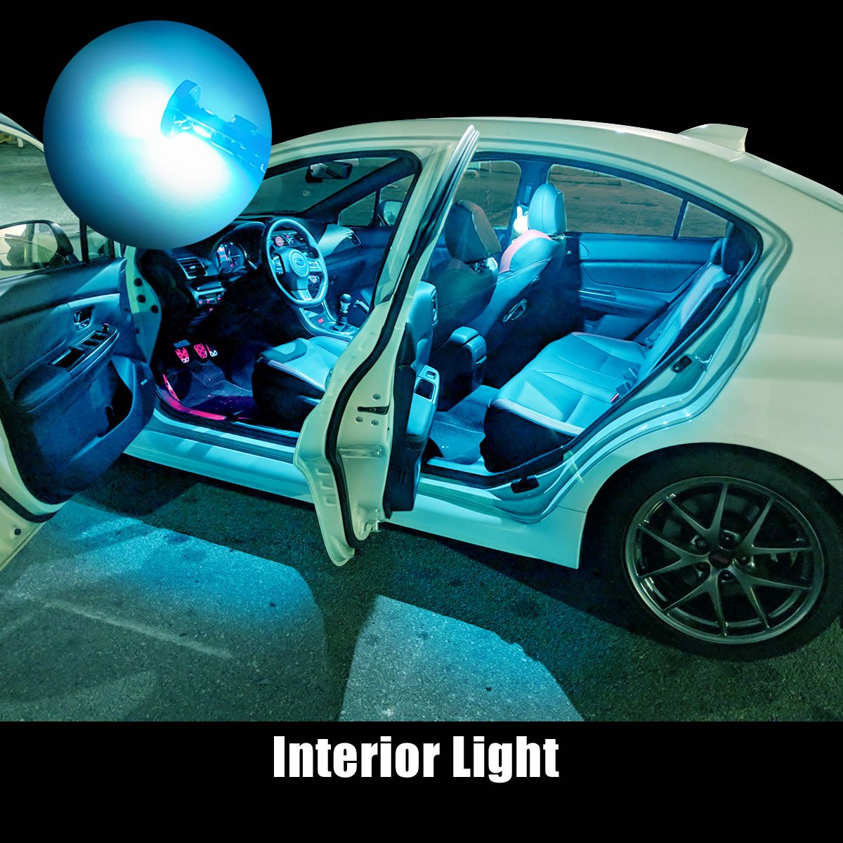 LASFIT T10 LED Bulb Canbus Error Free 400LM Ice Blue Pack of 2 for Dome Map Door License Plate Lights