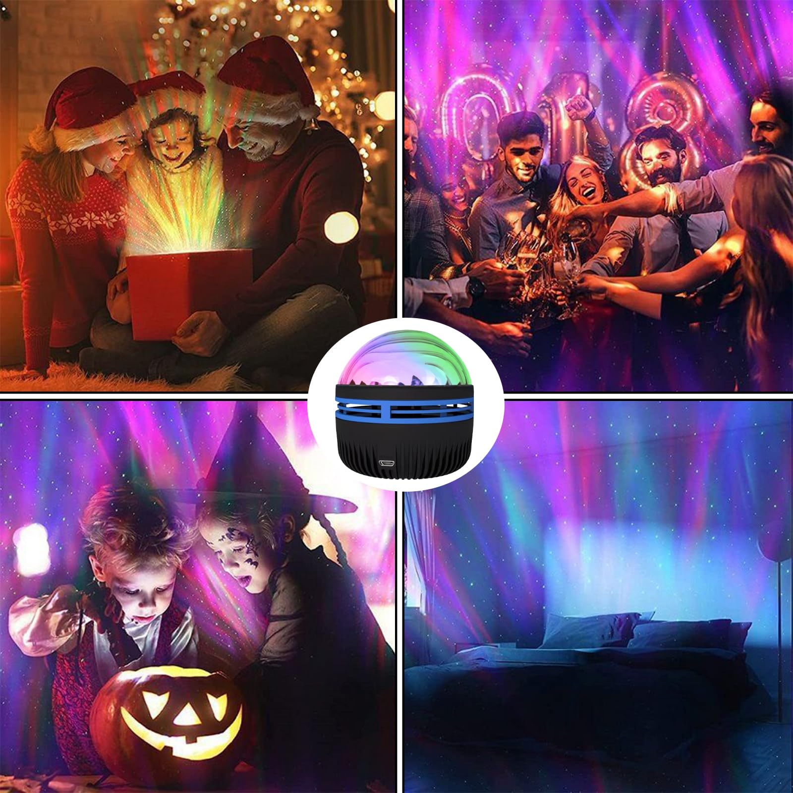 Xydongtong 2 In 1 Northern Lights And Ocean Wave Projector With 14 Effects Of Galaxy Light For Game Rooms, Parties, Light Projec
