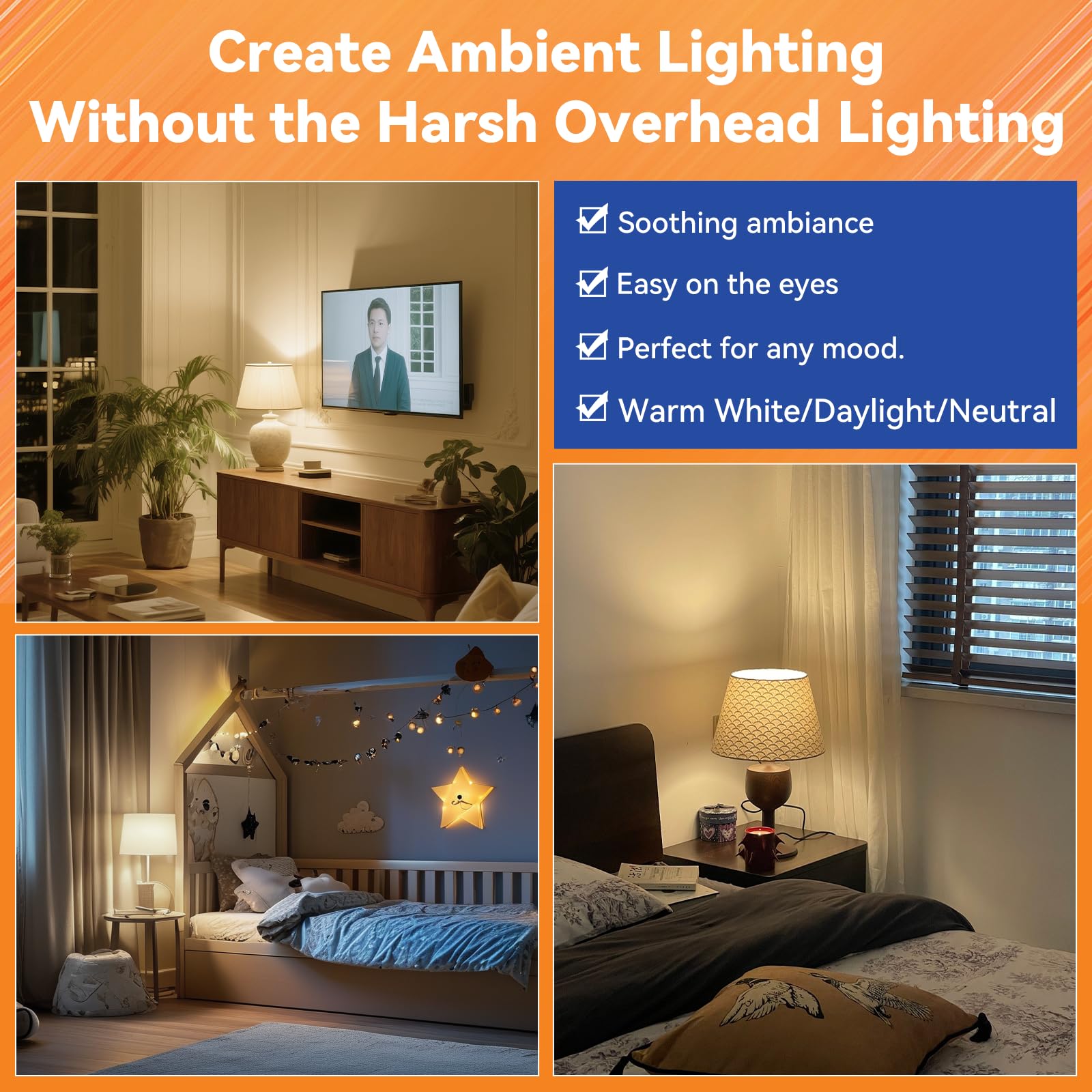 Neporal MagixPro Remote LED Light Bulbs, Dimmable 1800mAh Battery, USB & Socket Charging, 3000-6000K, 2 Pack
