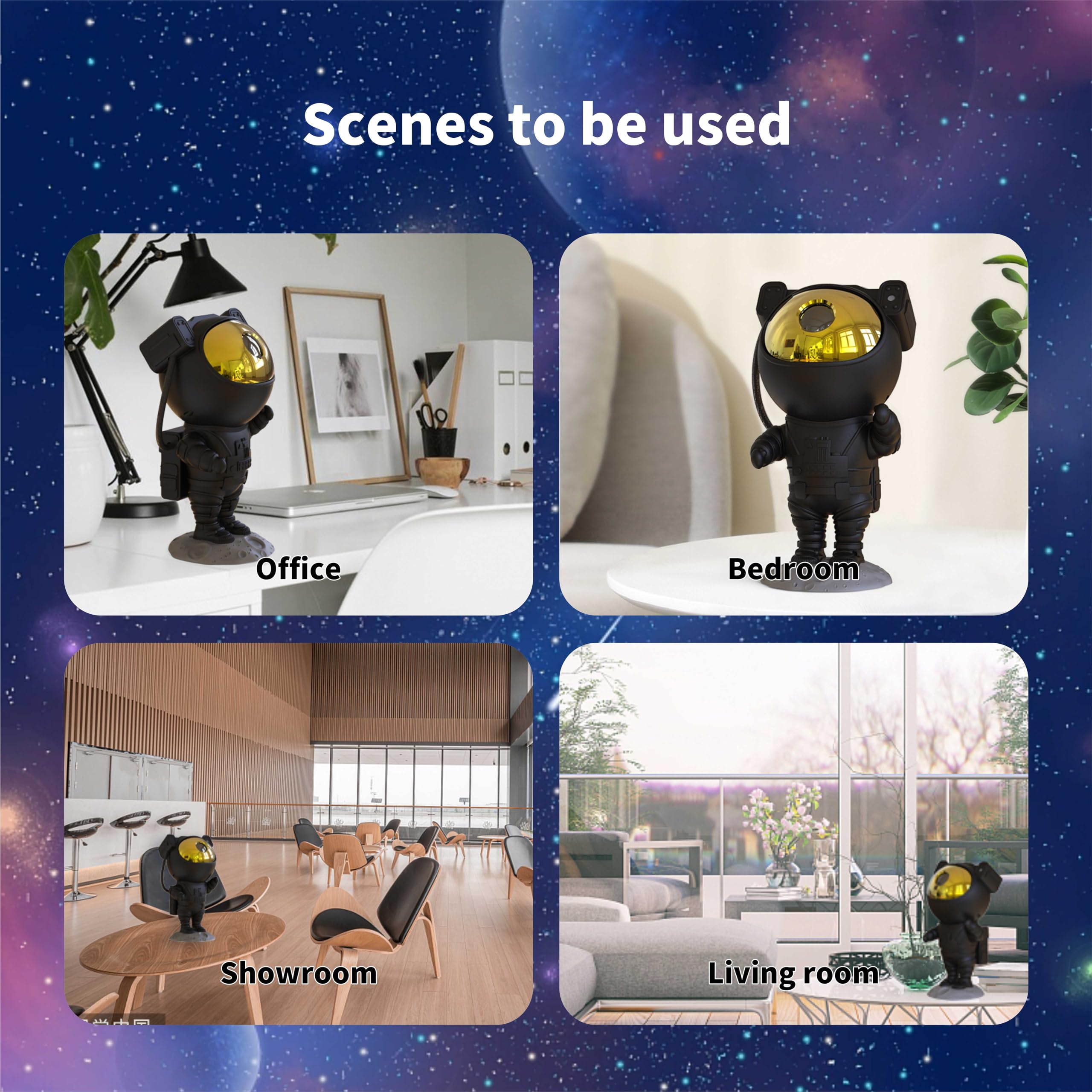 Star Projector Galaxy Night Light,Astronaut Starry Nebula Ceiling Led Lamp With Timer And Remote, Gift For Kids Adults For Bedro
