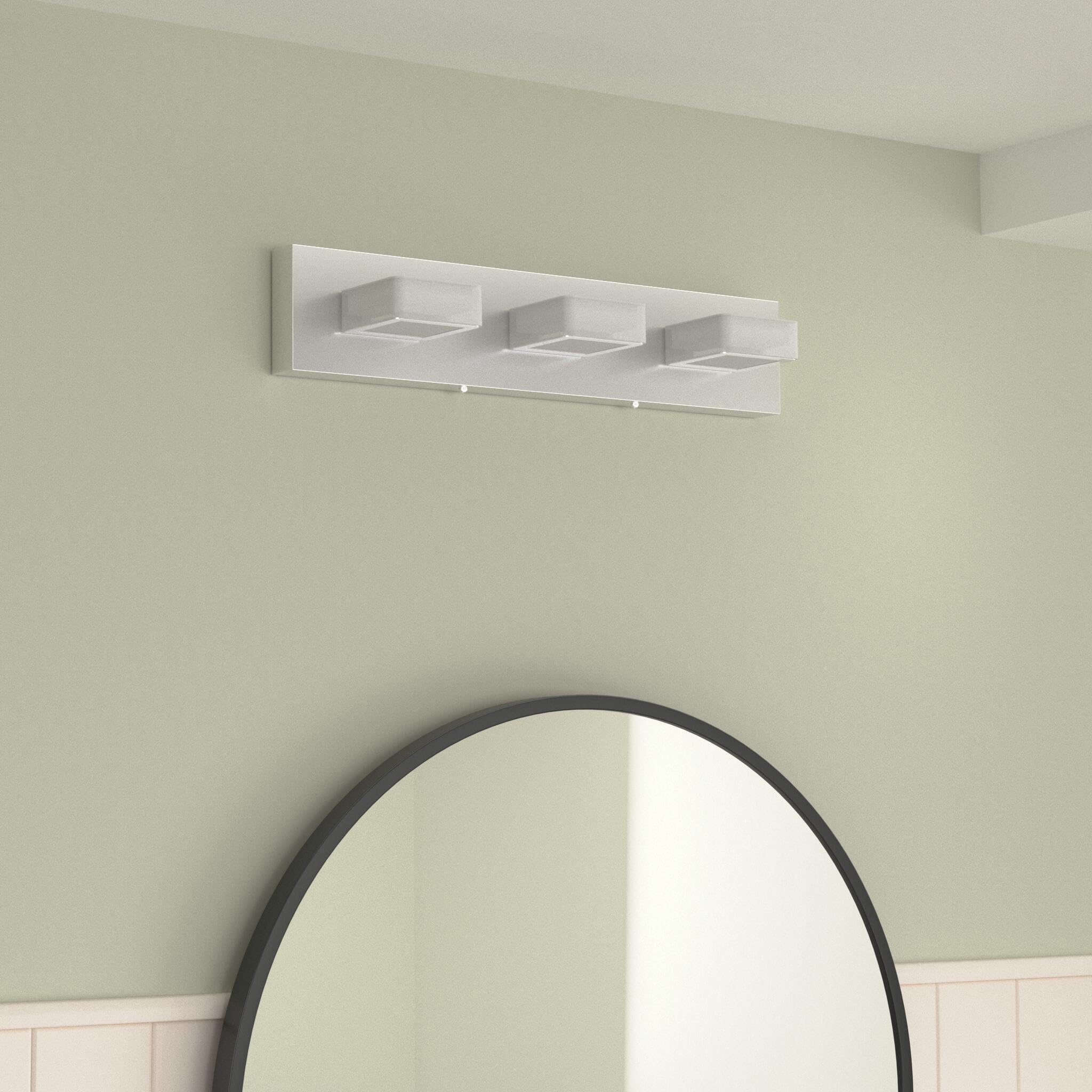 Ralbay LED Vanity Light 3-Light Dimmable Stainless Steel Chrome D-8590-3T