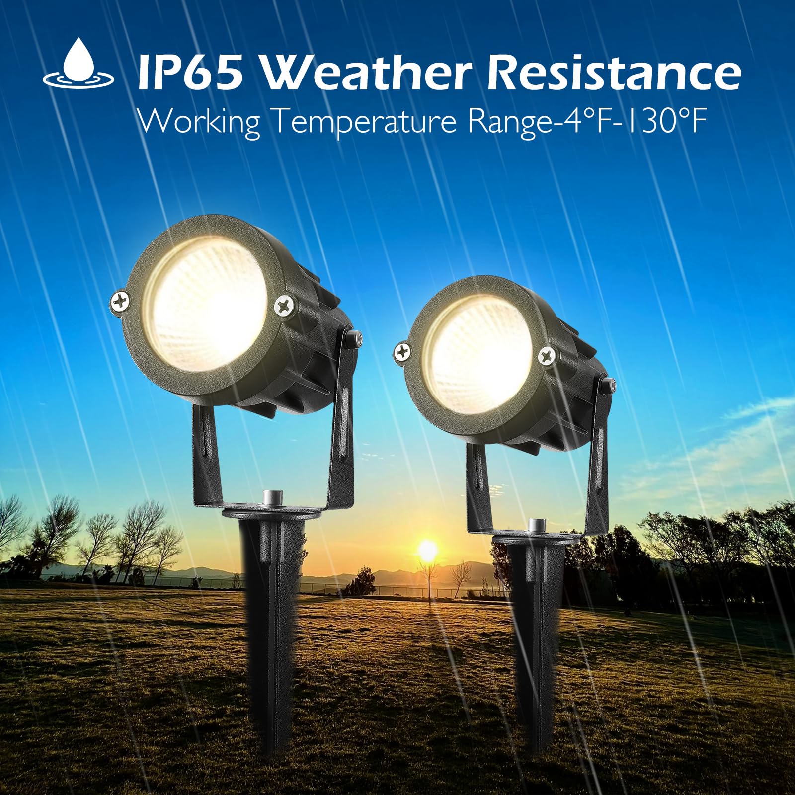Reegold Low Voltage Landscape Lighting: 10W 1000Lm Led Landscape Lights Outdoor 2700K Warm White Spotlights With Ip65 Waterproof