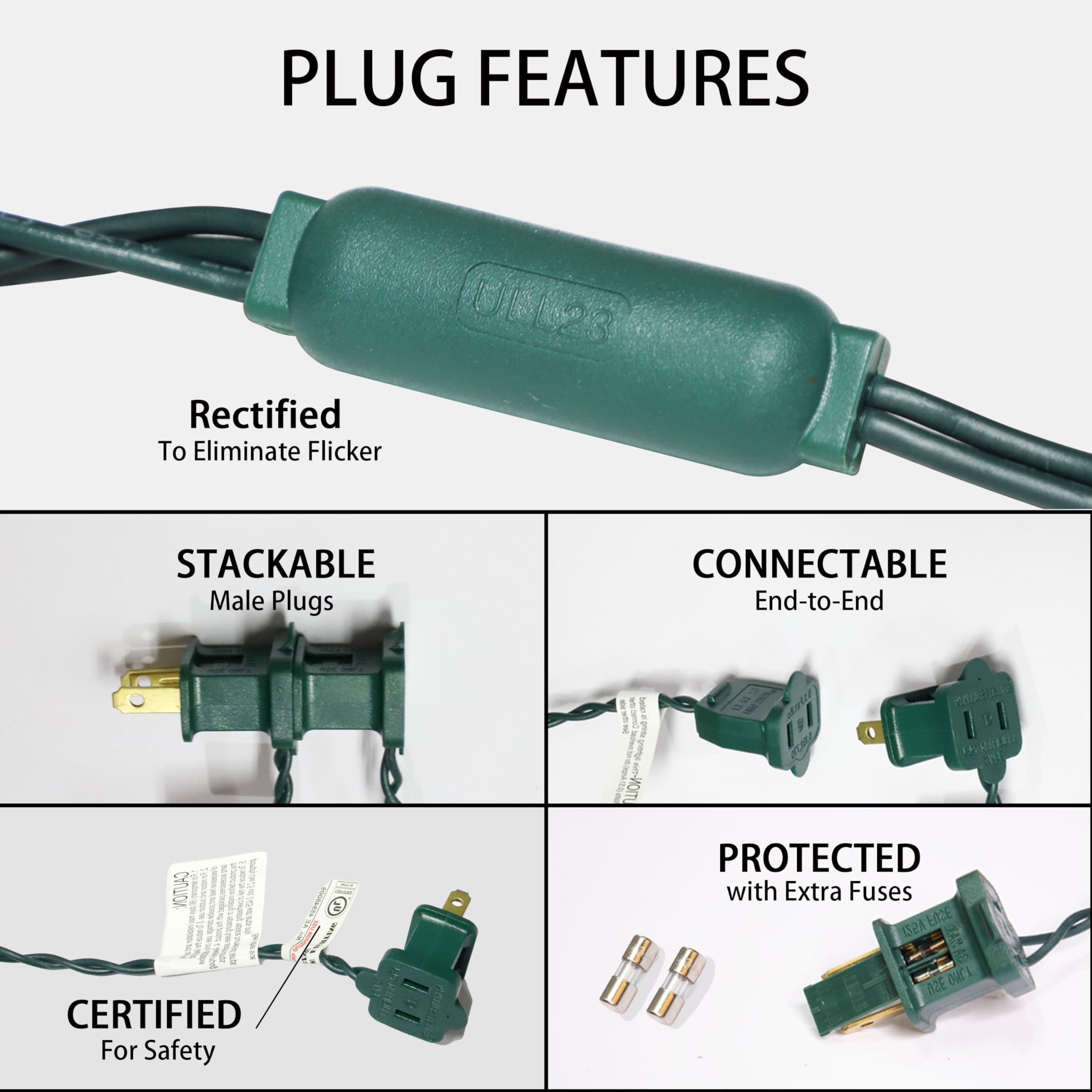 Justpro 25Ft 50 Counts Green Led Christmas Lights - Commercial Grade Green Christmas Lights Outdoor Waterproof,Led Lights 5Mm Wide Angle Green Wire, Xmas Tree Lights, Ip65, Ul