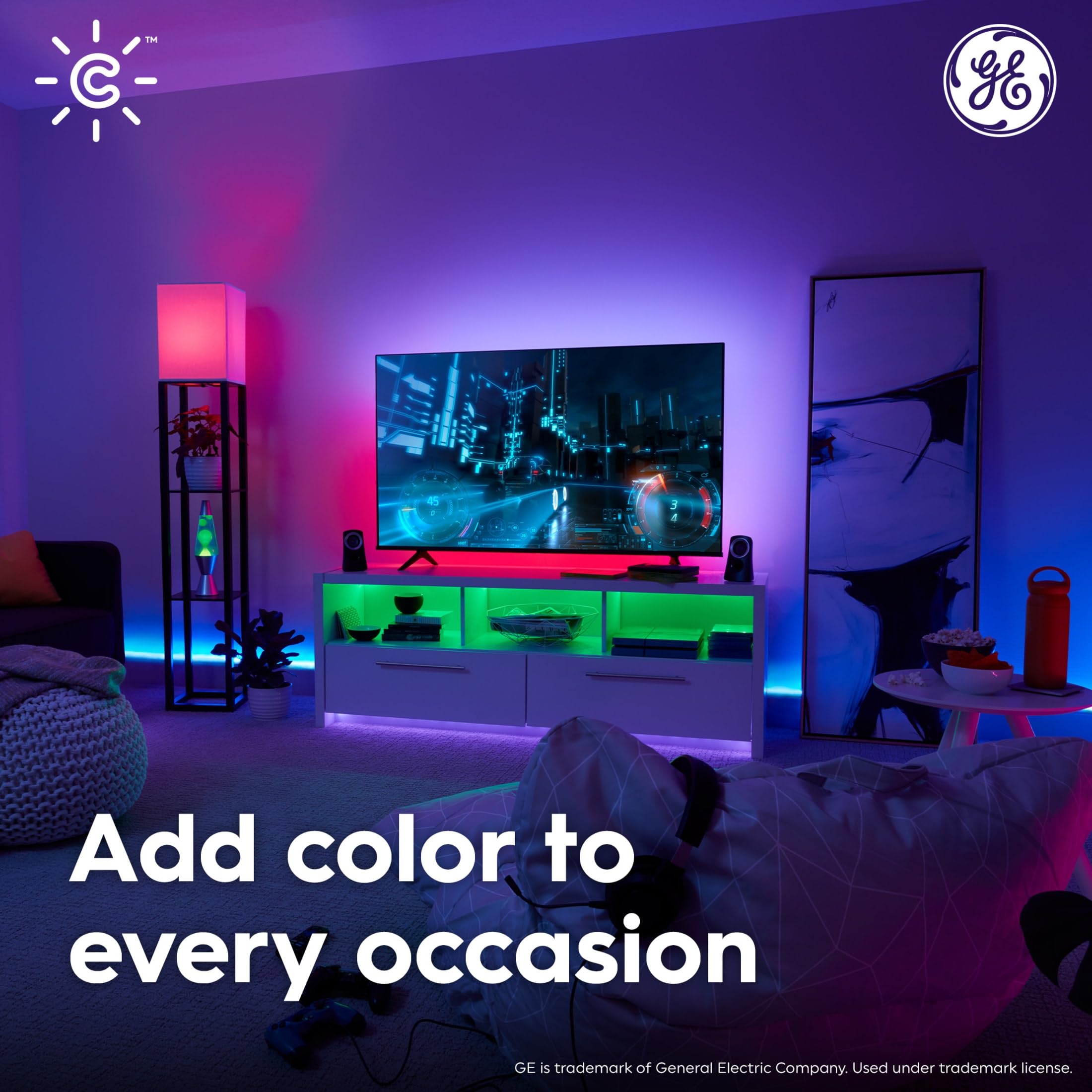 Cync Smart LED Light Strip Extension - 8 Ft, Full Color, Works with Alexa/Google, Model CLEDSTX6CDIDB