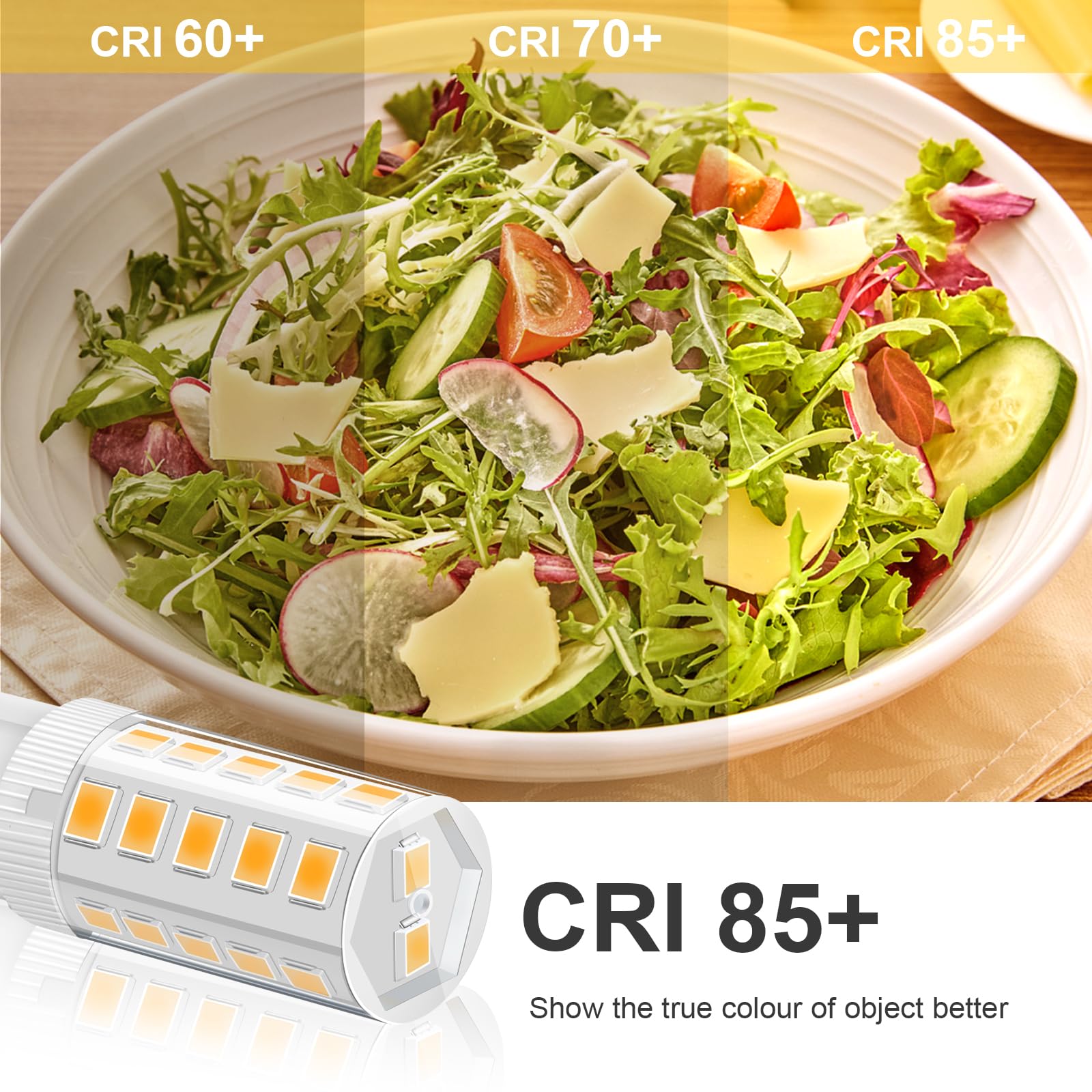 Topleder G9 Led Bulb Warm White 3W, 3000K Non-Dimmable, 30 Watt T4 G9 Halogen Equivalent, 120V No-Flicker, Chandelier Lighting 4